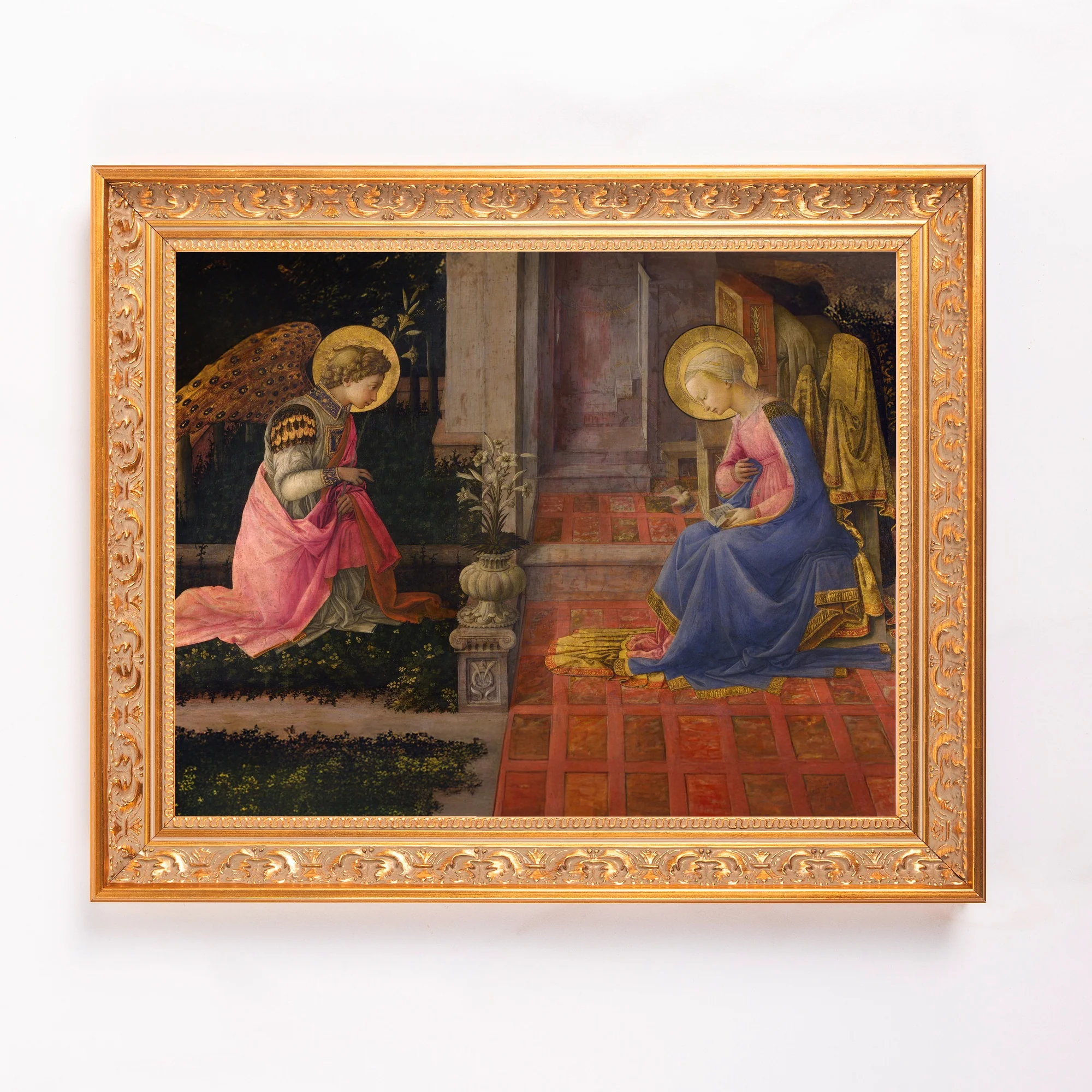 Lippi's Annunciation Framed Canvas - Sacred Classics Collection - Image 8