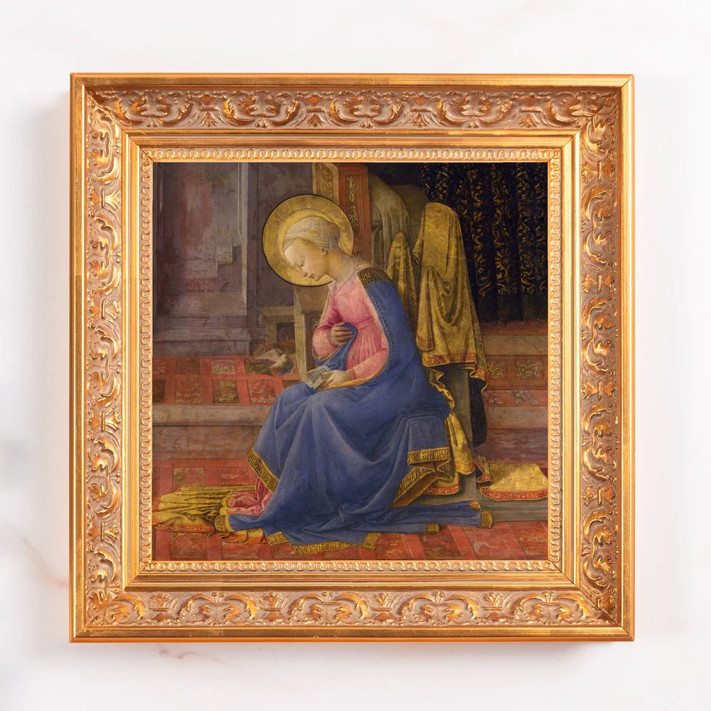 Lippi's Annunciation (Mary) Framed Canvas - Sacred Mini Collection - Image 2