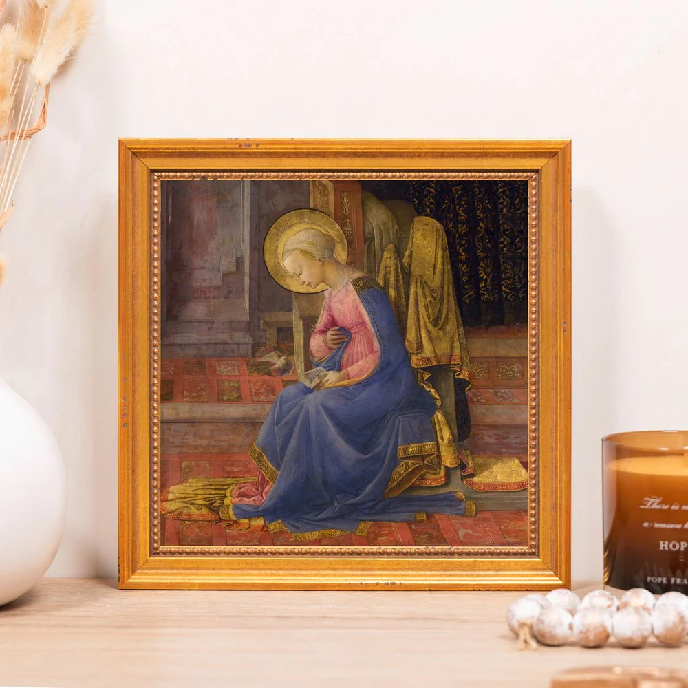 Lippi's Annunciation (Mary) Framed Canvas - Sacred Mini Collection - Image 5
