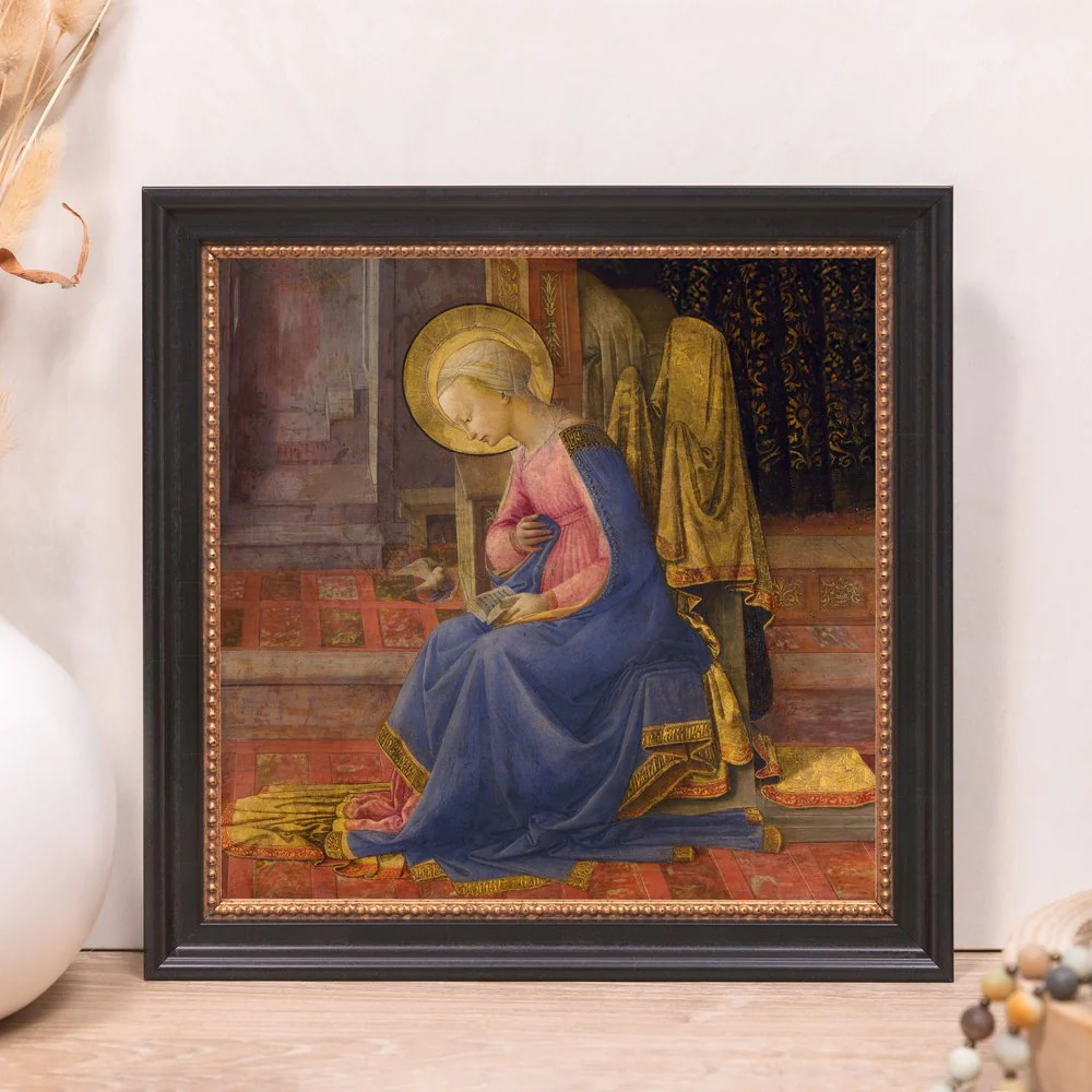 Lippi's Annunciation (Mary) Framed Canvas - Sacred Mini Collection - Image 9