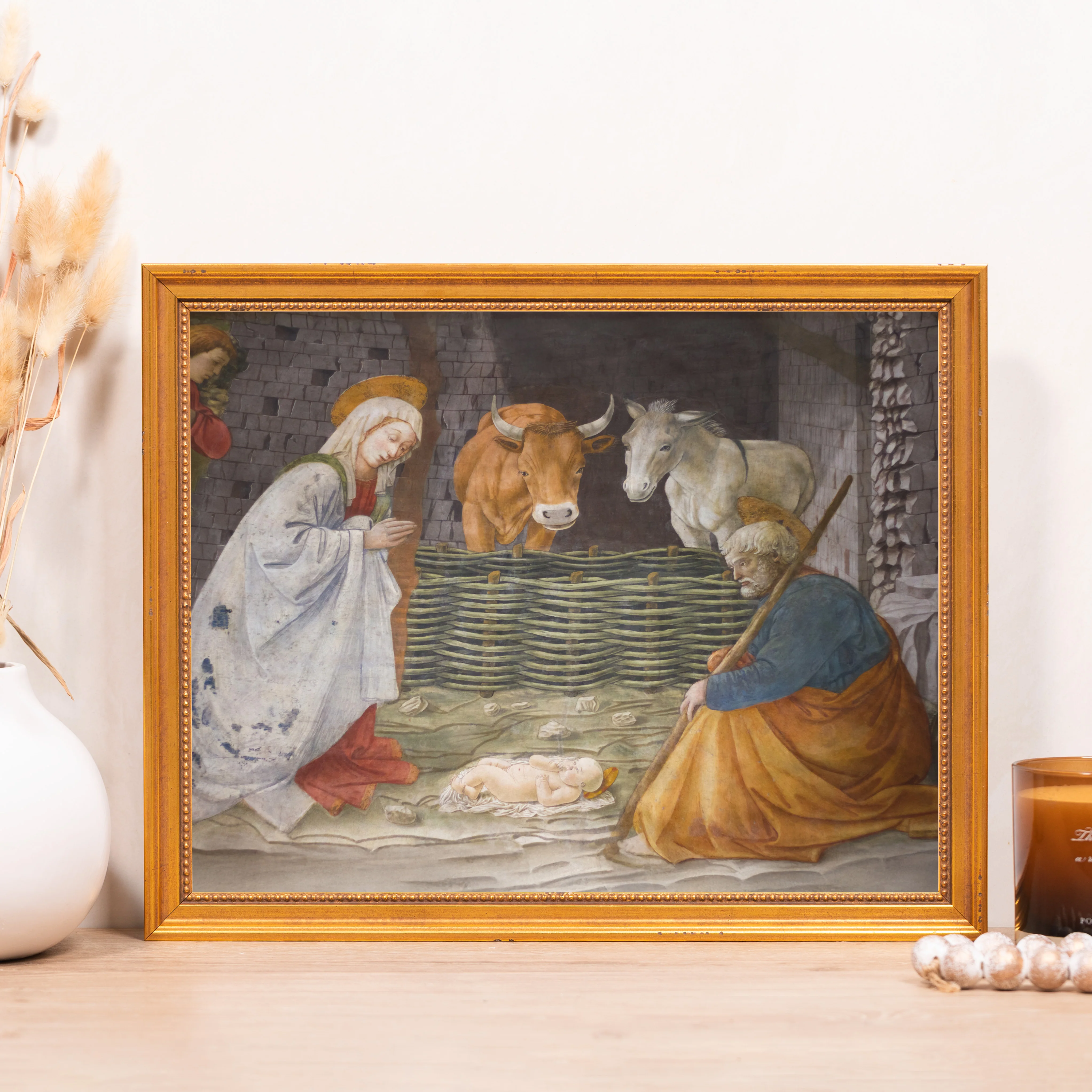 Lippi's The Nativity Framed Canvas - Sacred Classics Collection - Image 4