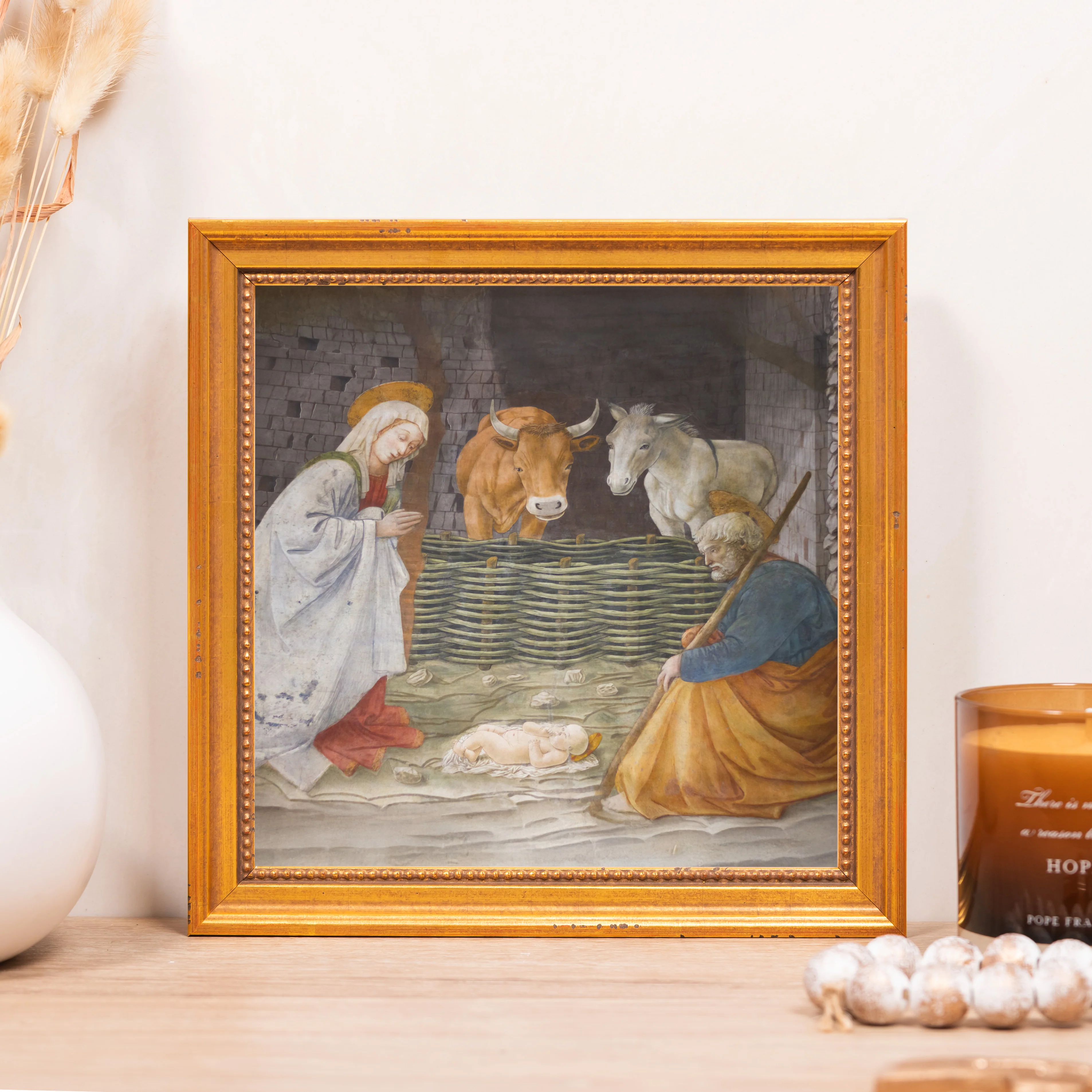 Lippi's The Nativity Framed Canvas - Sacred Mini Collection - Image 5
