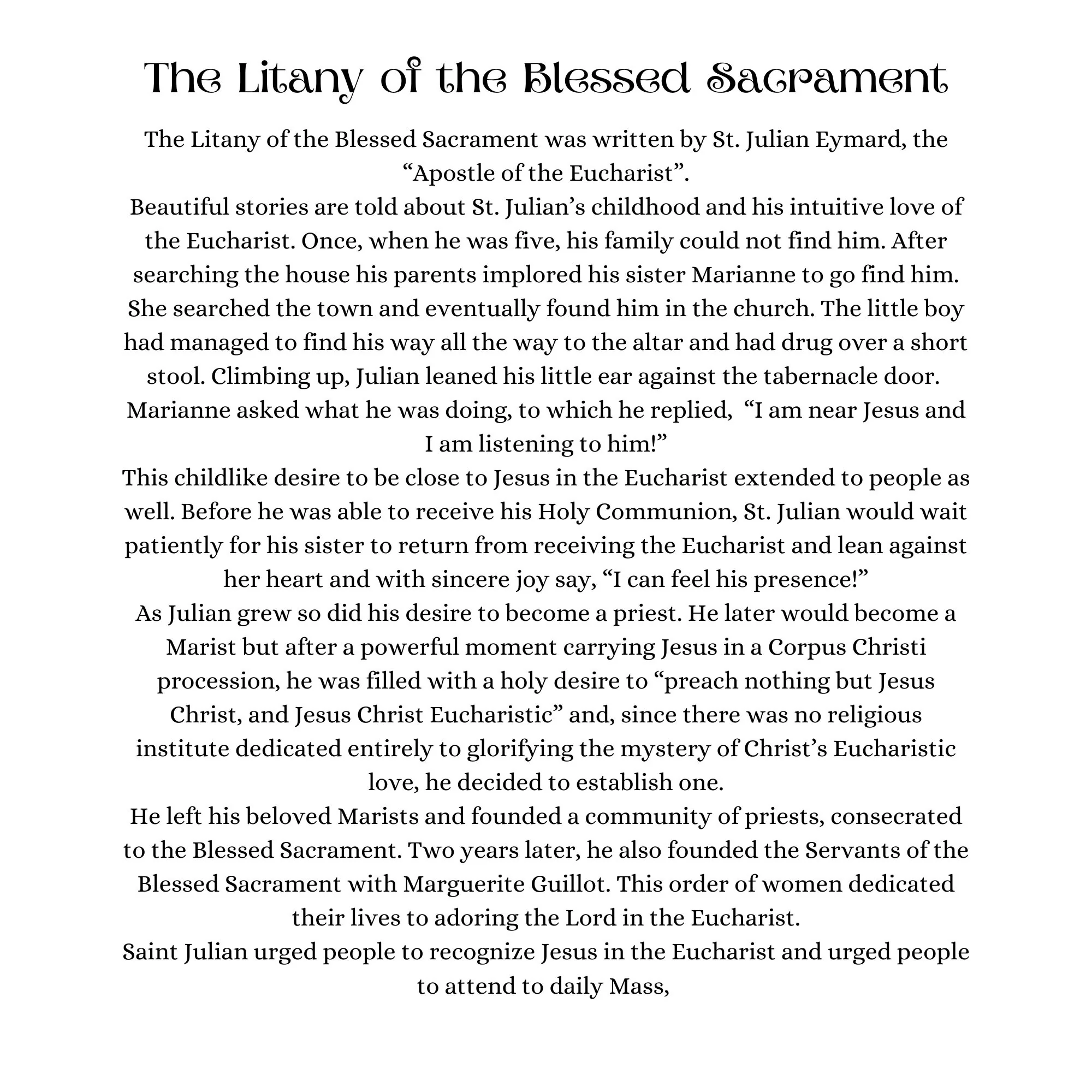 Litanies for Littles: The Most Blessed Sacrament - Image 6
