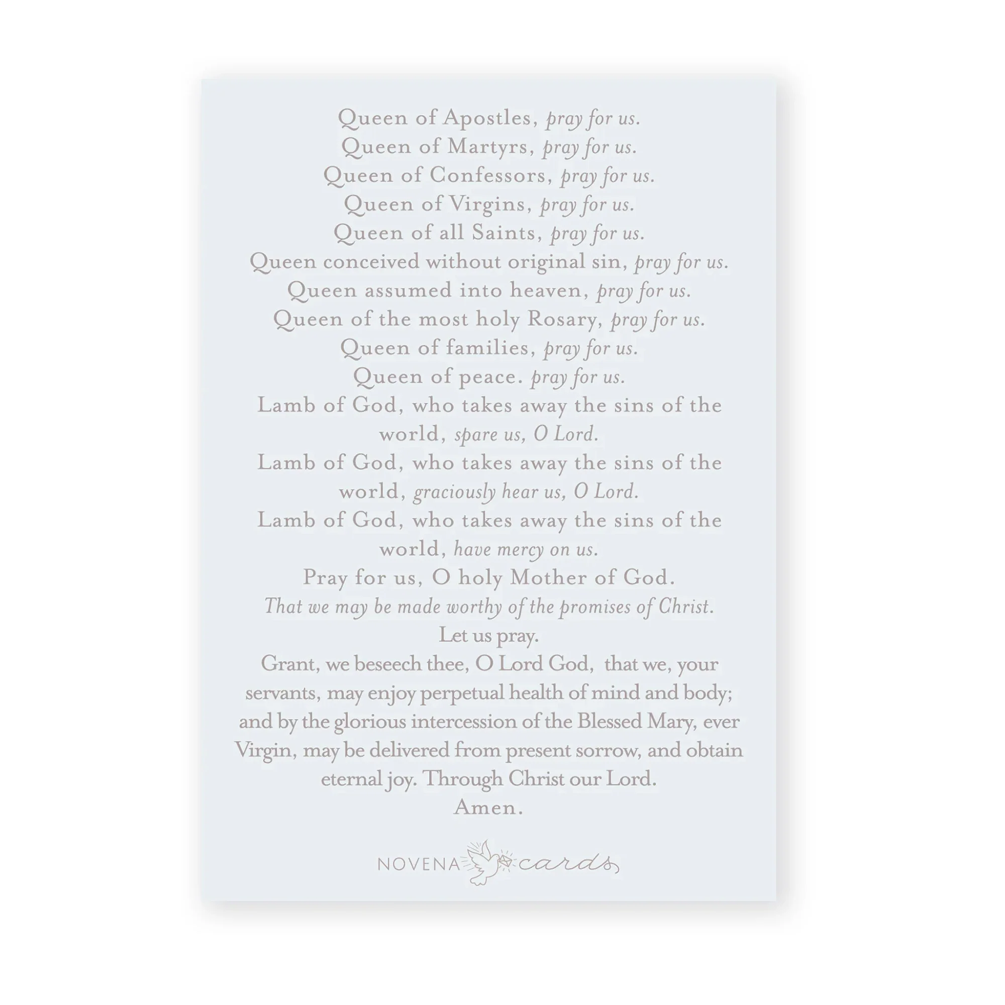 Litany of Loreto Folded Prayer Card - Image 3