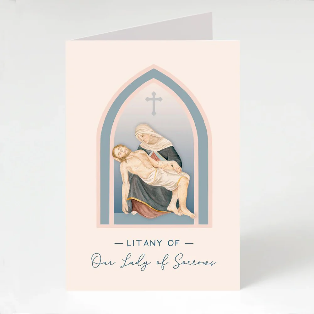 Litany of Our Lady of Sorrows Folded Prayer Card