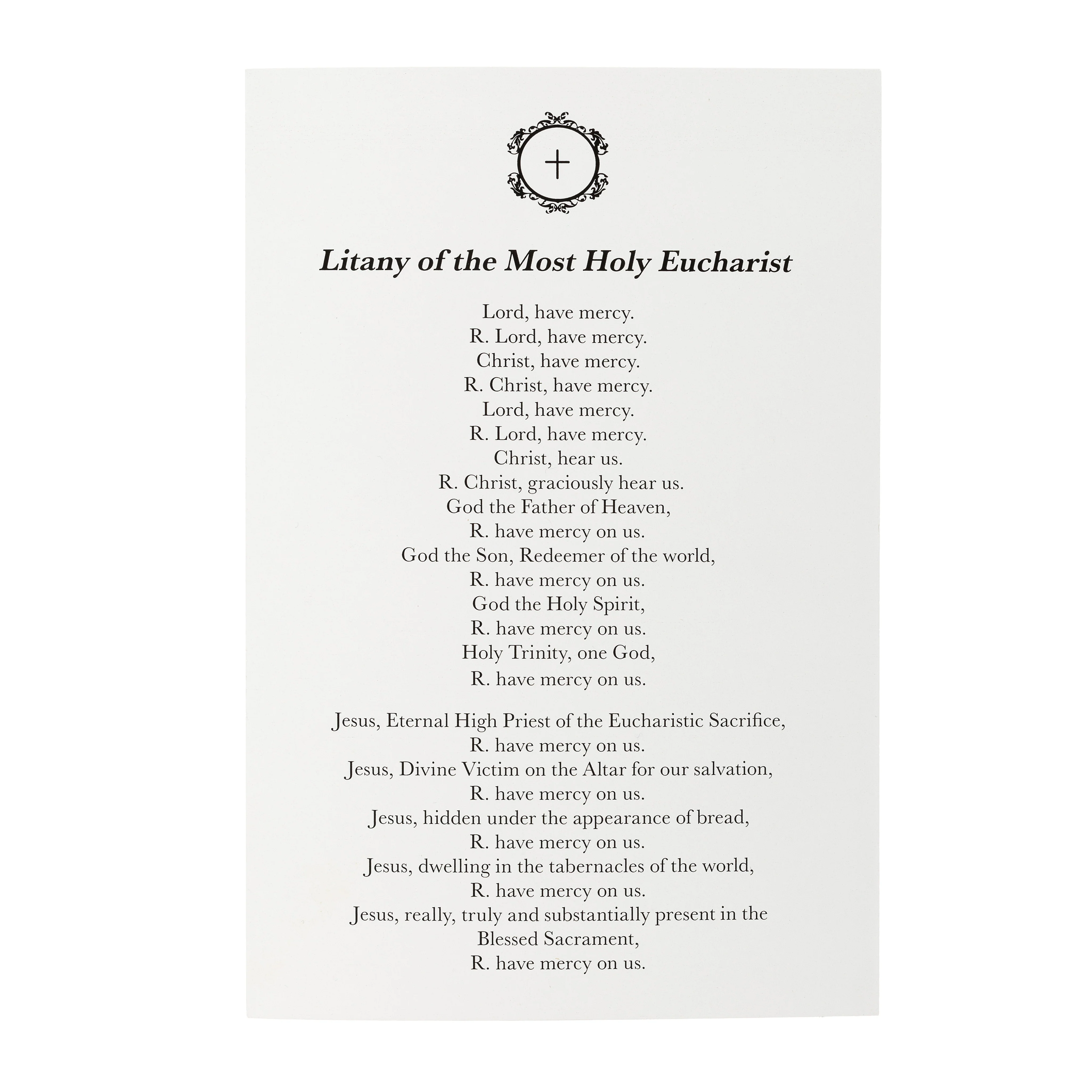 Litany of the Most Blessed Sacrament Folded Prayer Card - Pack of 50 - Image 2