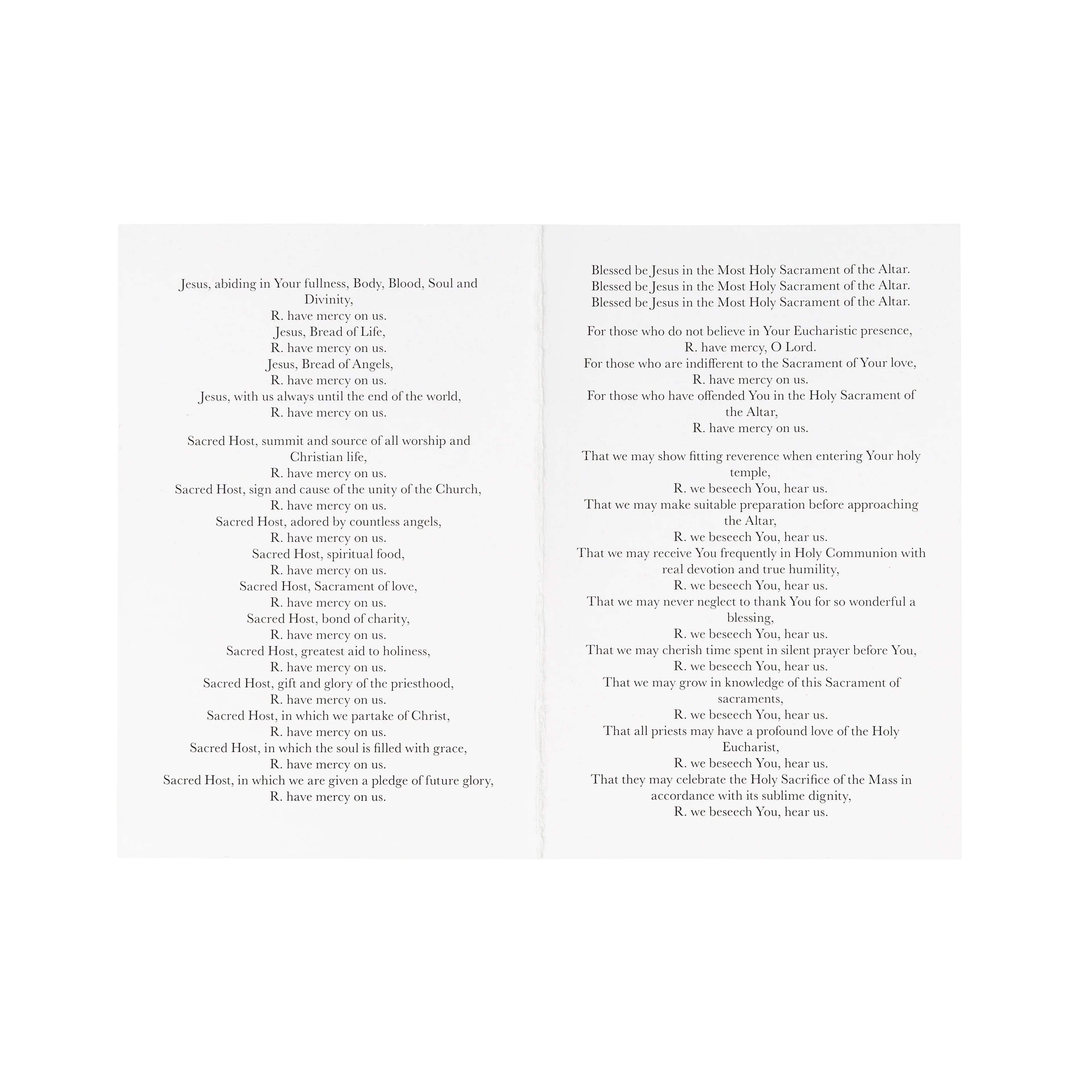 Litany of the Most Blessed Sacrament Folded Prayer Card - Pack of 50 - Image 4