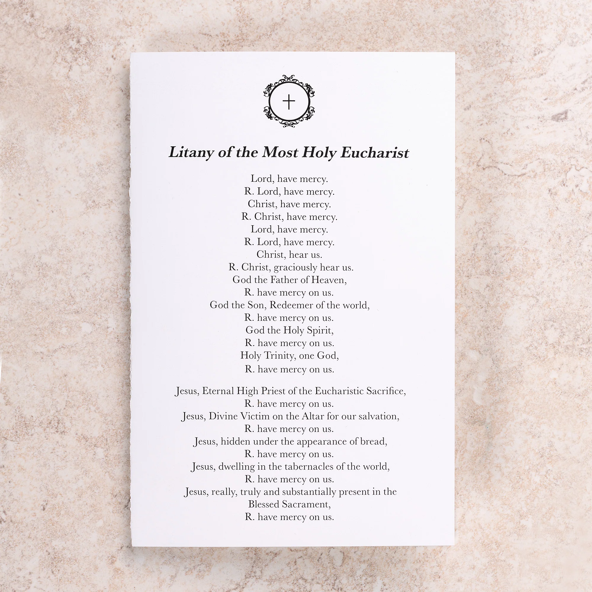 Litany of the Most Blessed Sacrament Folded Prayer Card - Pack of 50 - Image 5