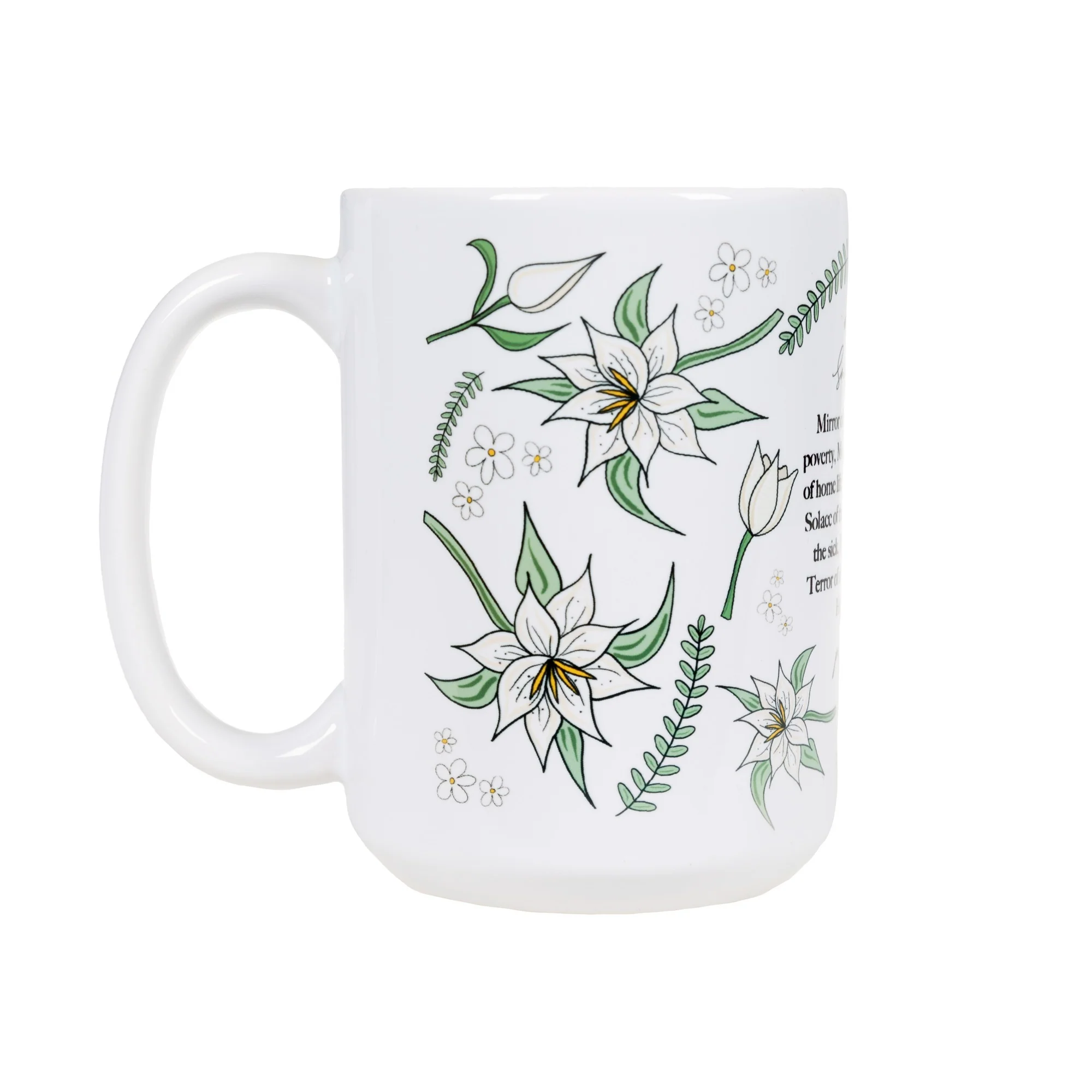 Litany St. Joseph Floral Mug - Image 3