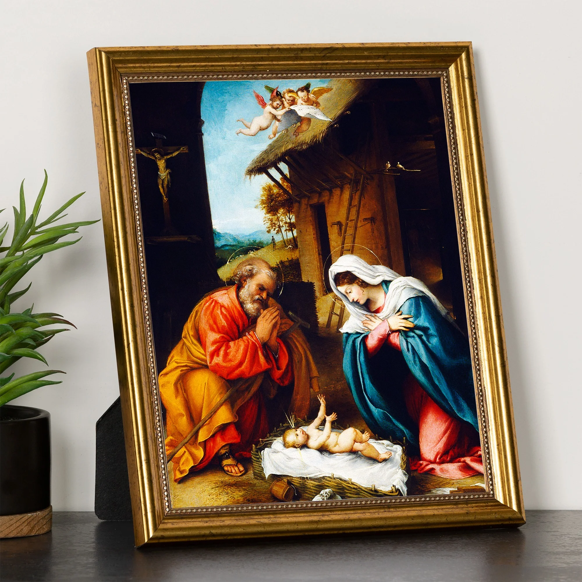 Lorenzo Lotto Nativity Framed Print