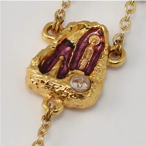 Lourdes Gold Plated Rosary - Image 3