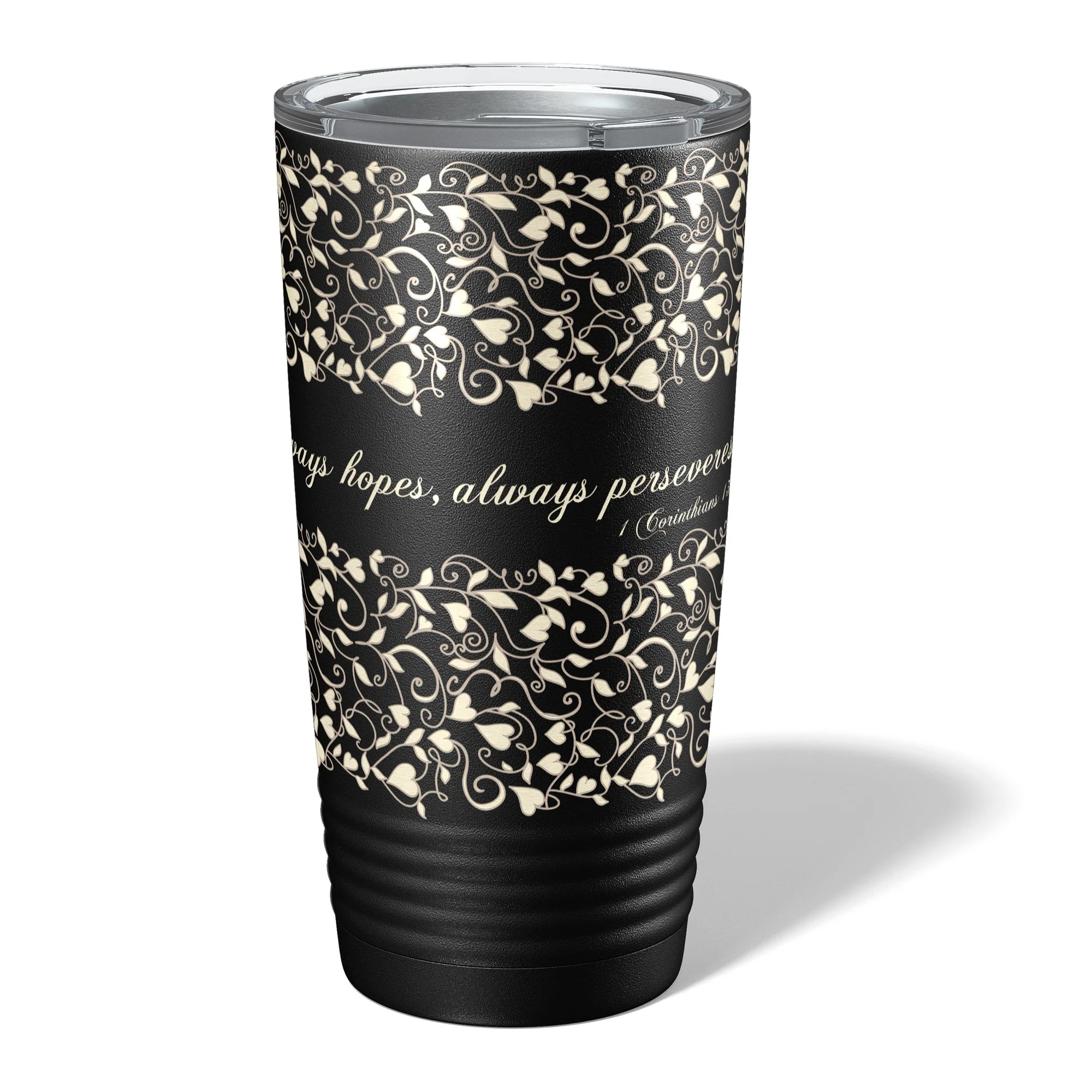 Love Always Protects Insulated Black 20oz Tumbler - Image 3