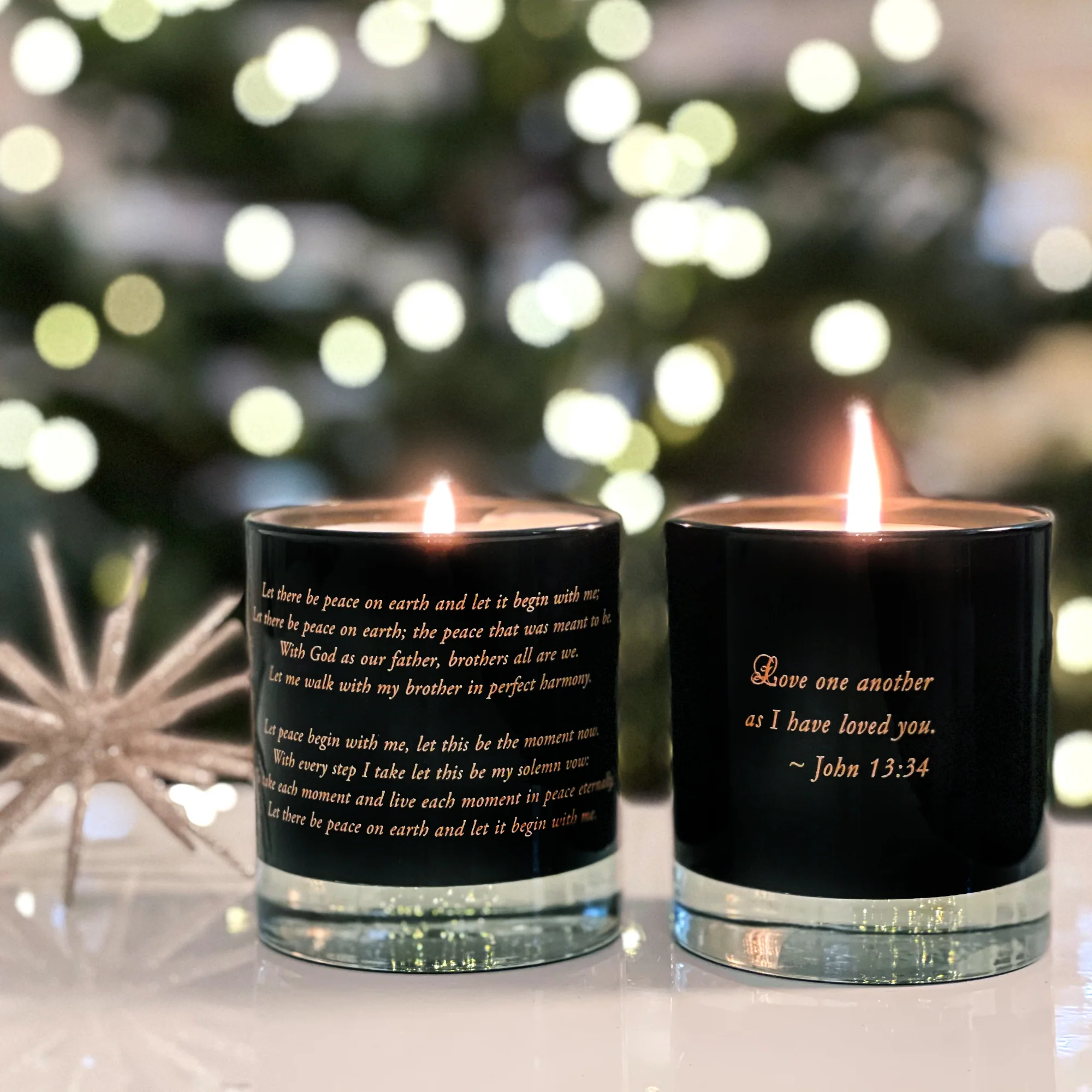 Love and Peace Candles - 2 Candle Set - Image 2