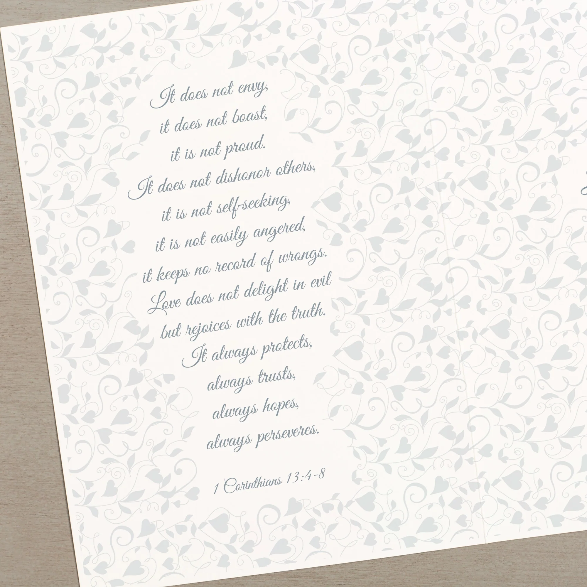 Love Is Patient Wedding Greeting Card - Image 3