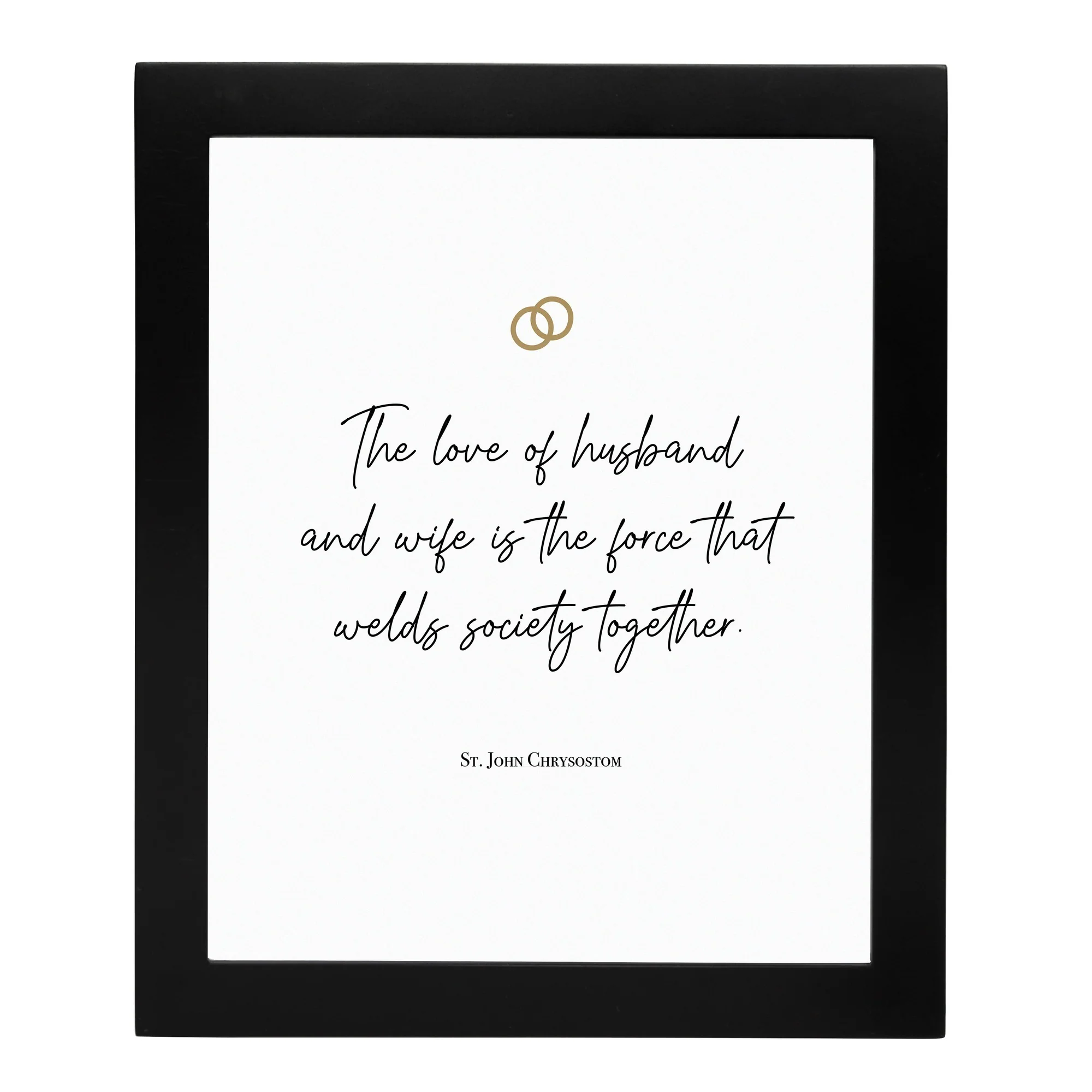 "Love of a Husband and Wife" St. John Chrysostom Framed Print
