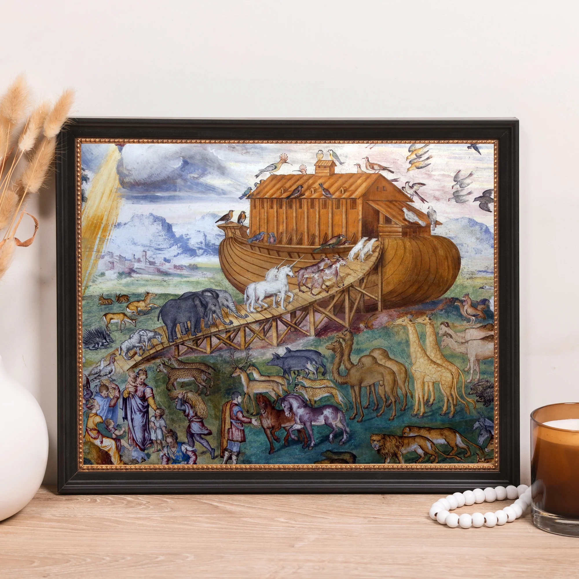 Luini's Noah's Ark Framed Canvas - Sacred Classics Collection - Image 10