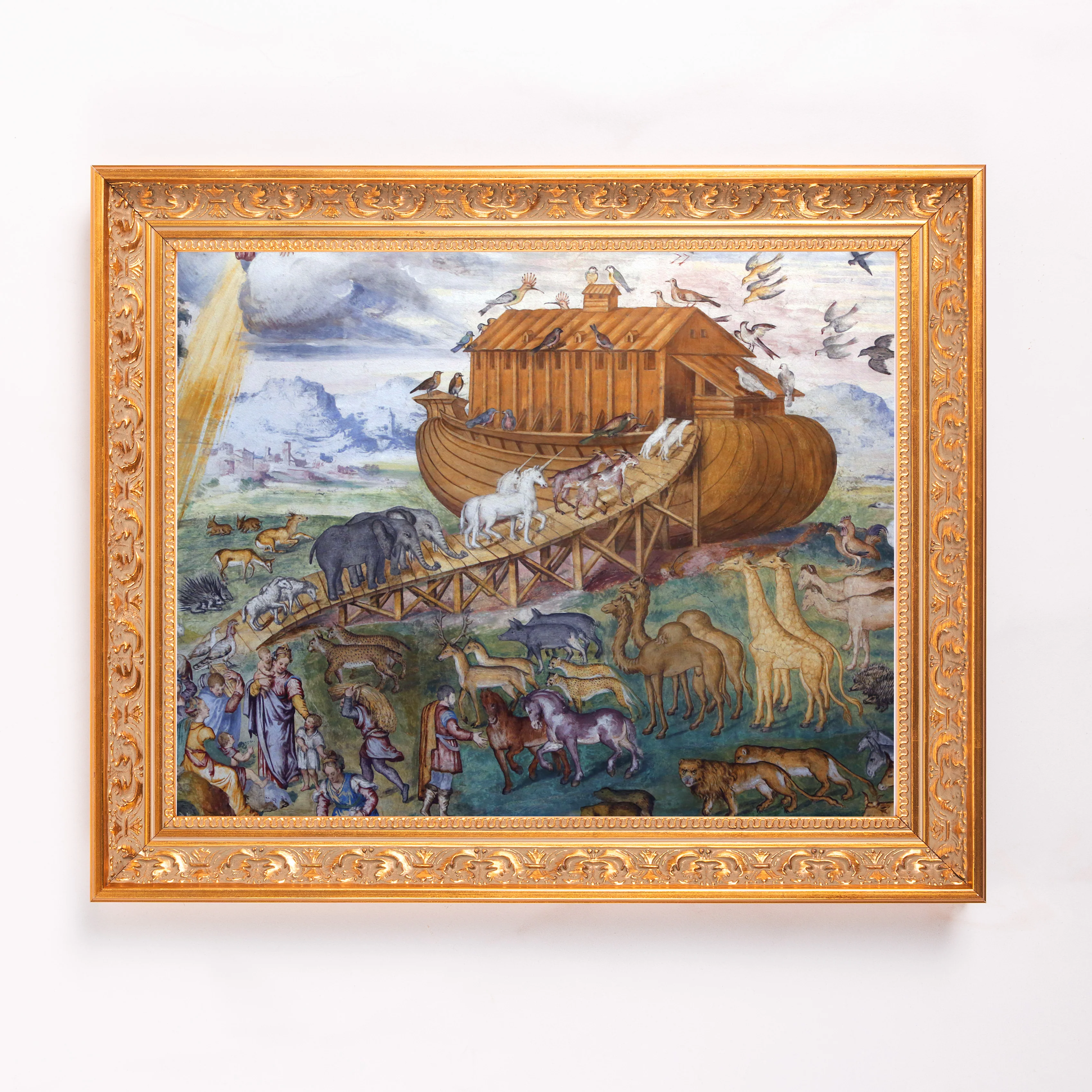 Luini's Noah's Ark Framed Canvas - Sacred Classics Collection - Image 2