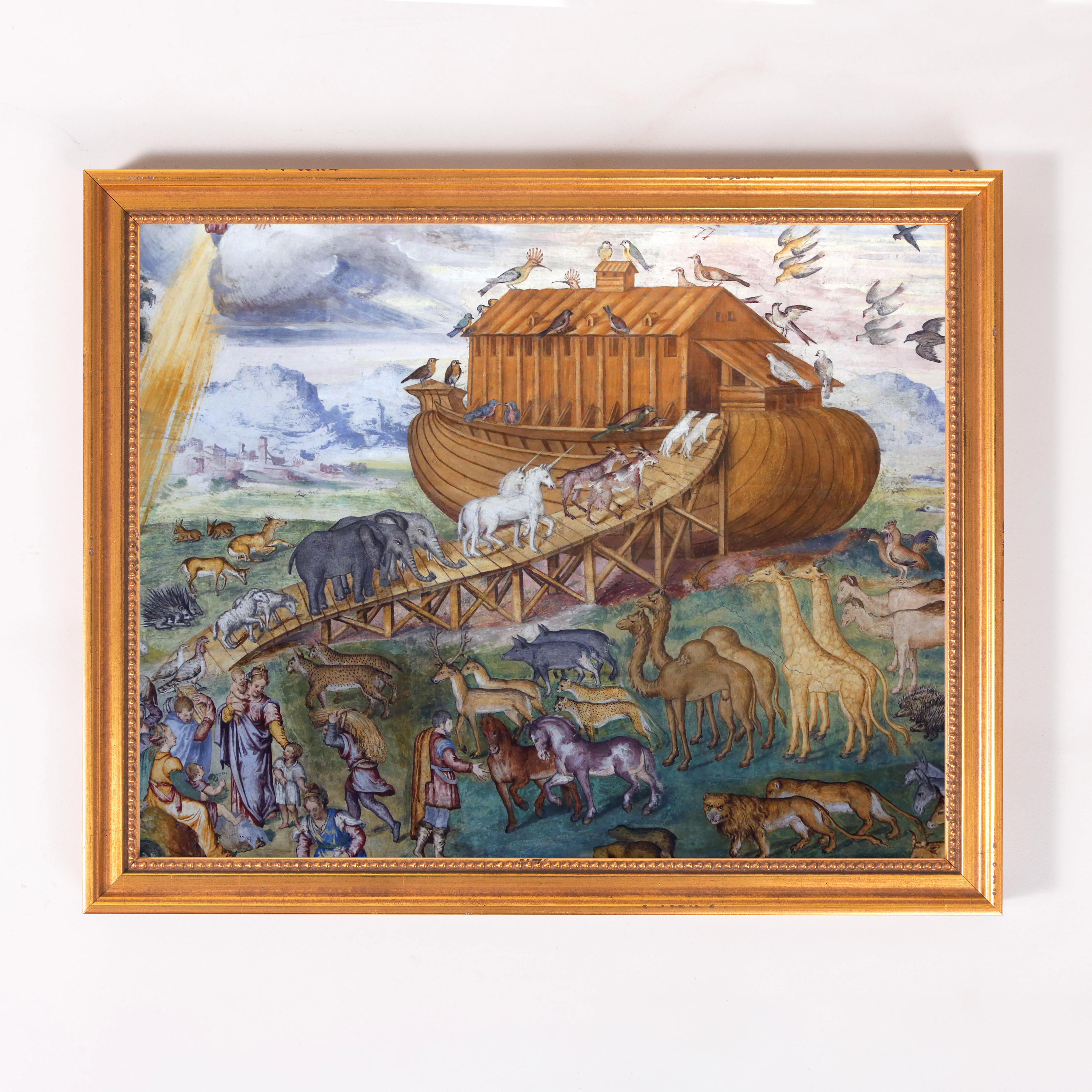 Luini's Noah's Ark Framed Canvas - Sacred Classics Collection - Image 4