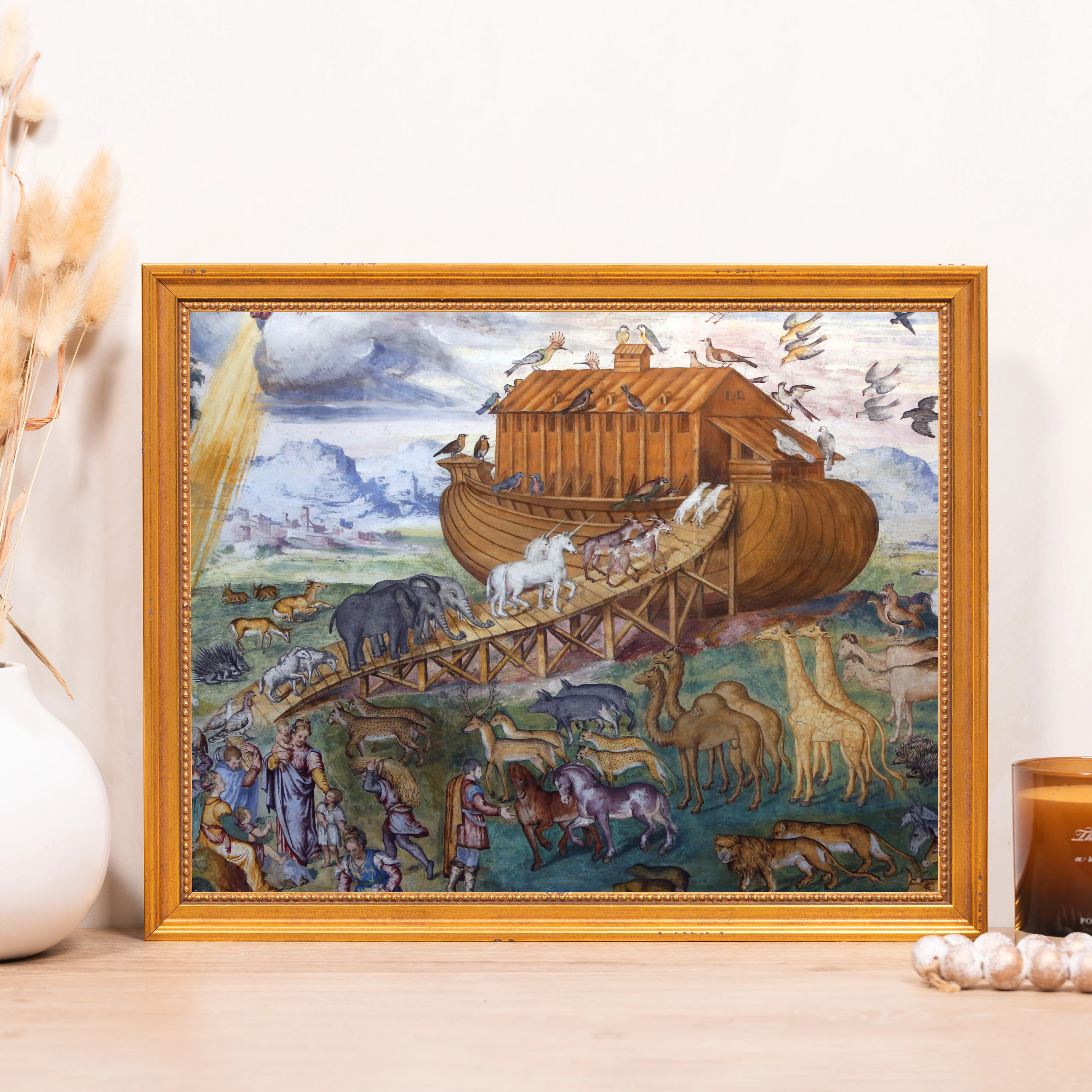 Luini's Noah's Ark Framed Canvas - Sacred Classics Collection - Image 9