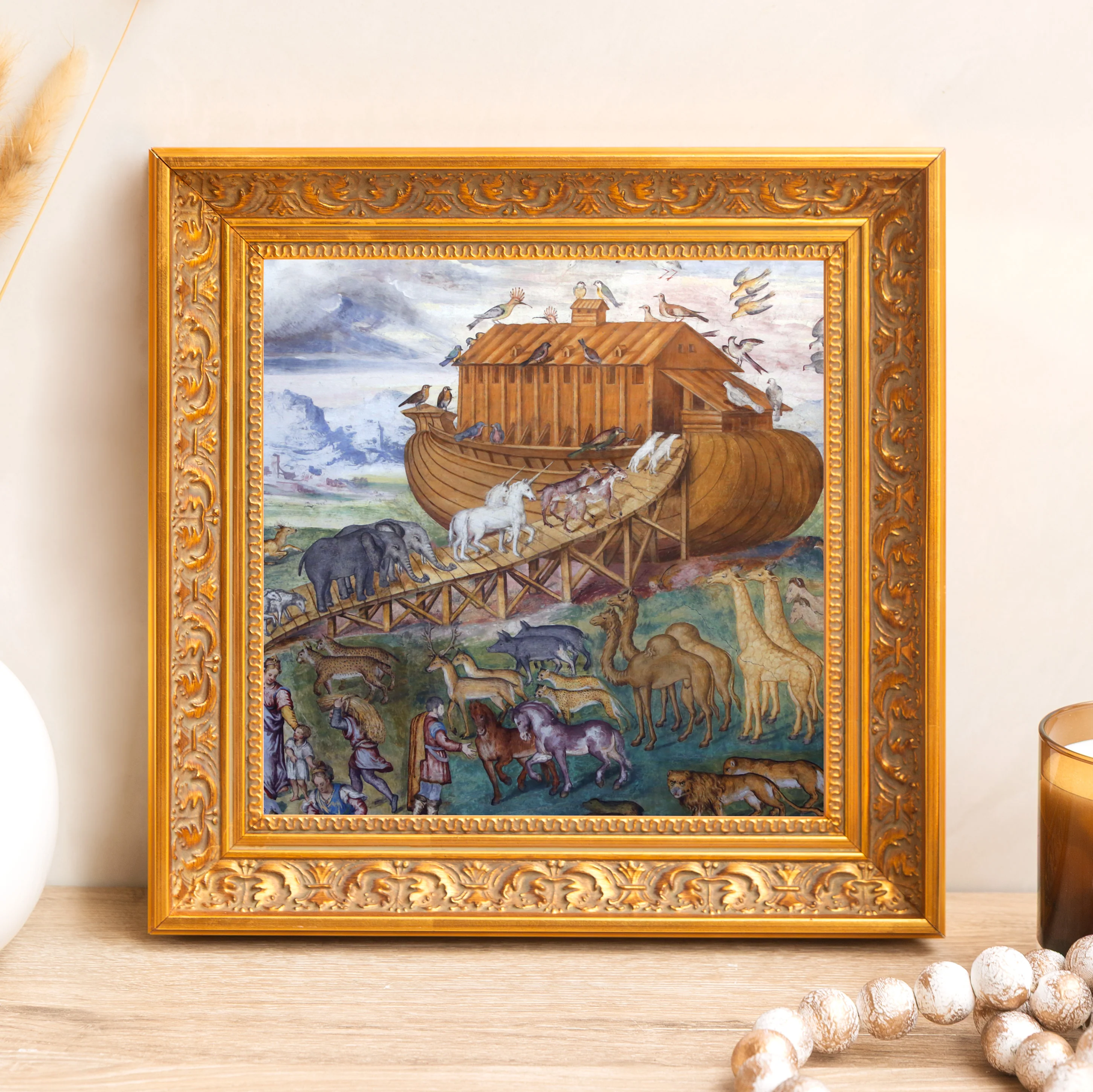 Luini's Noah's Ark Framed Canvas - Sacred Mini Collection