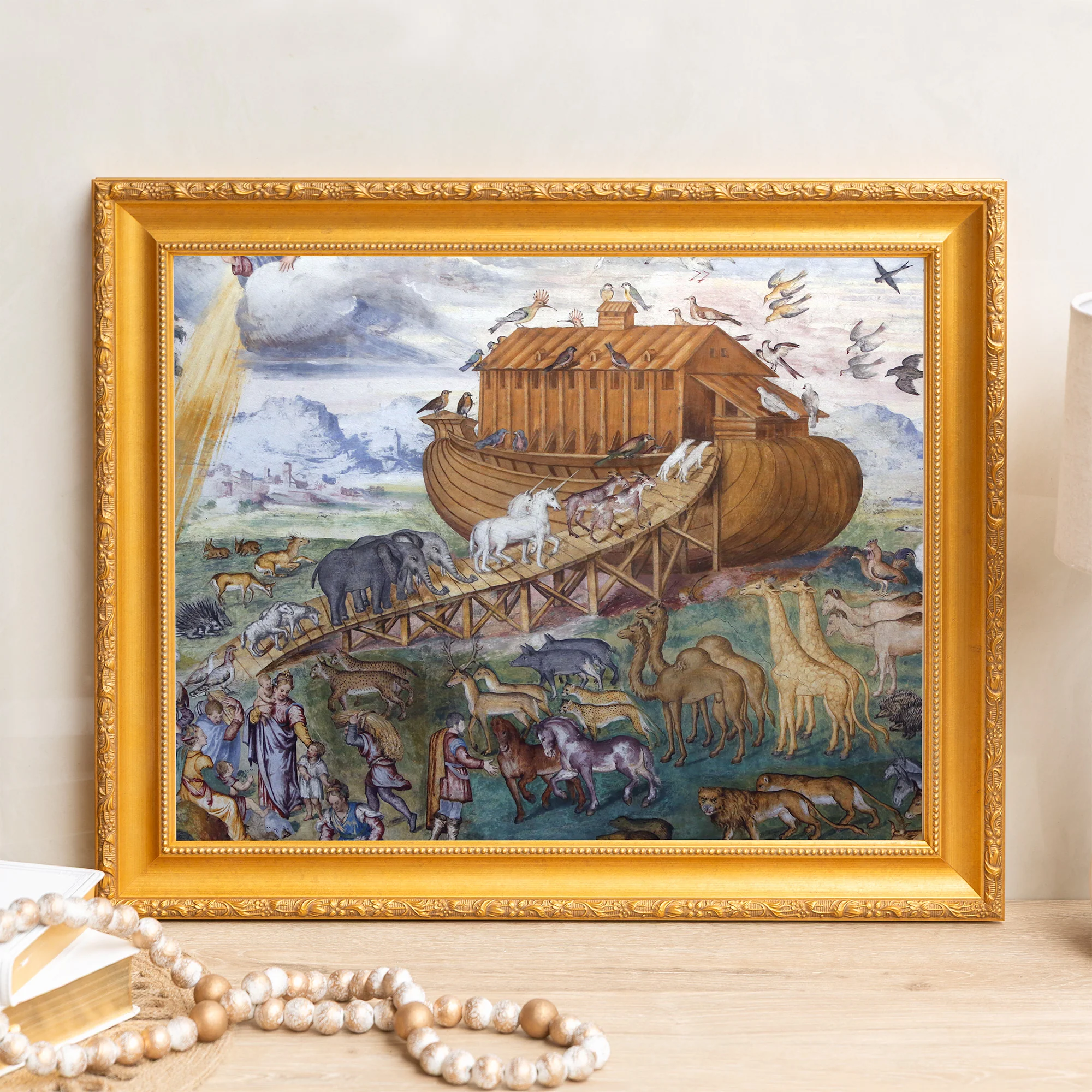 Luini's Noah's Ark Framed Canvas - Sacred Signature Collection - Image 3