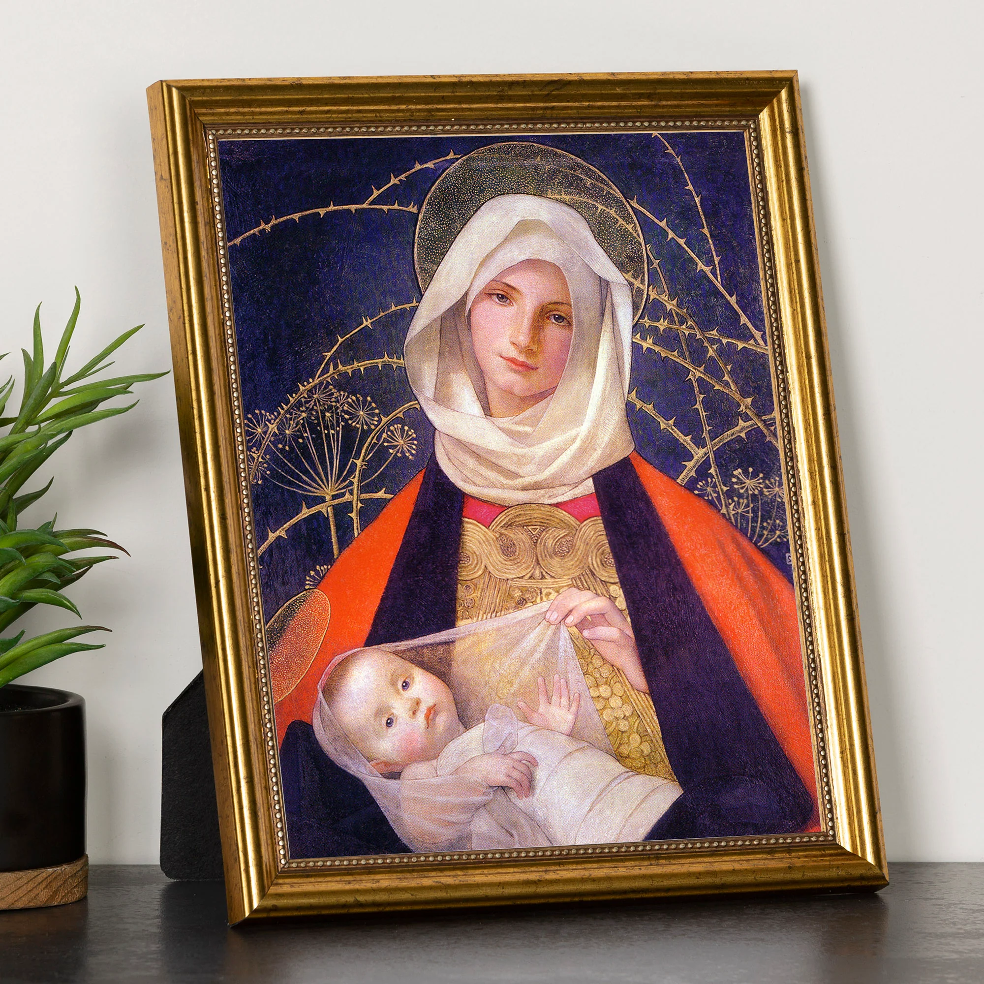 Madonna and Child by Marianne Stokes Framed Print
