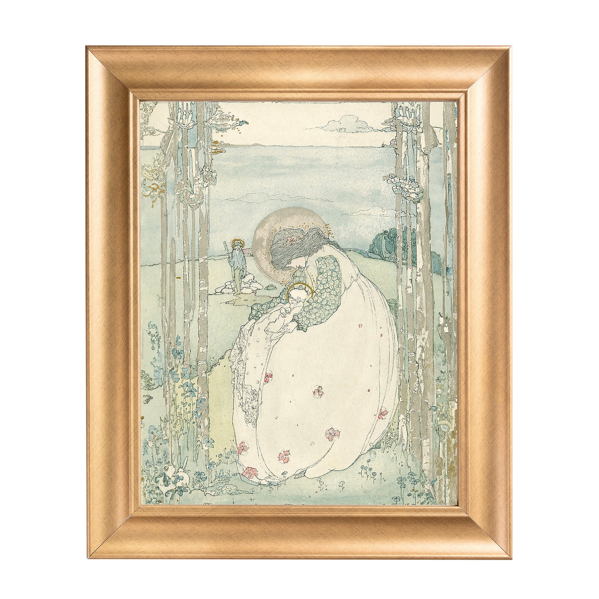 Madonna & Child Gold Framed Print - Multiple Sizes - Image 3