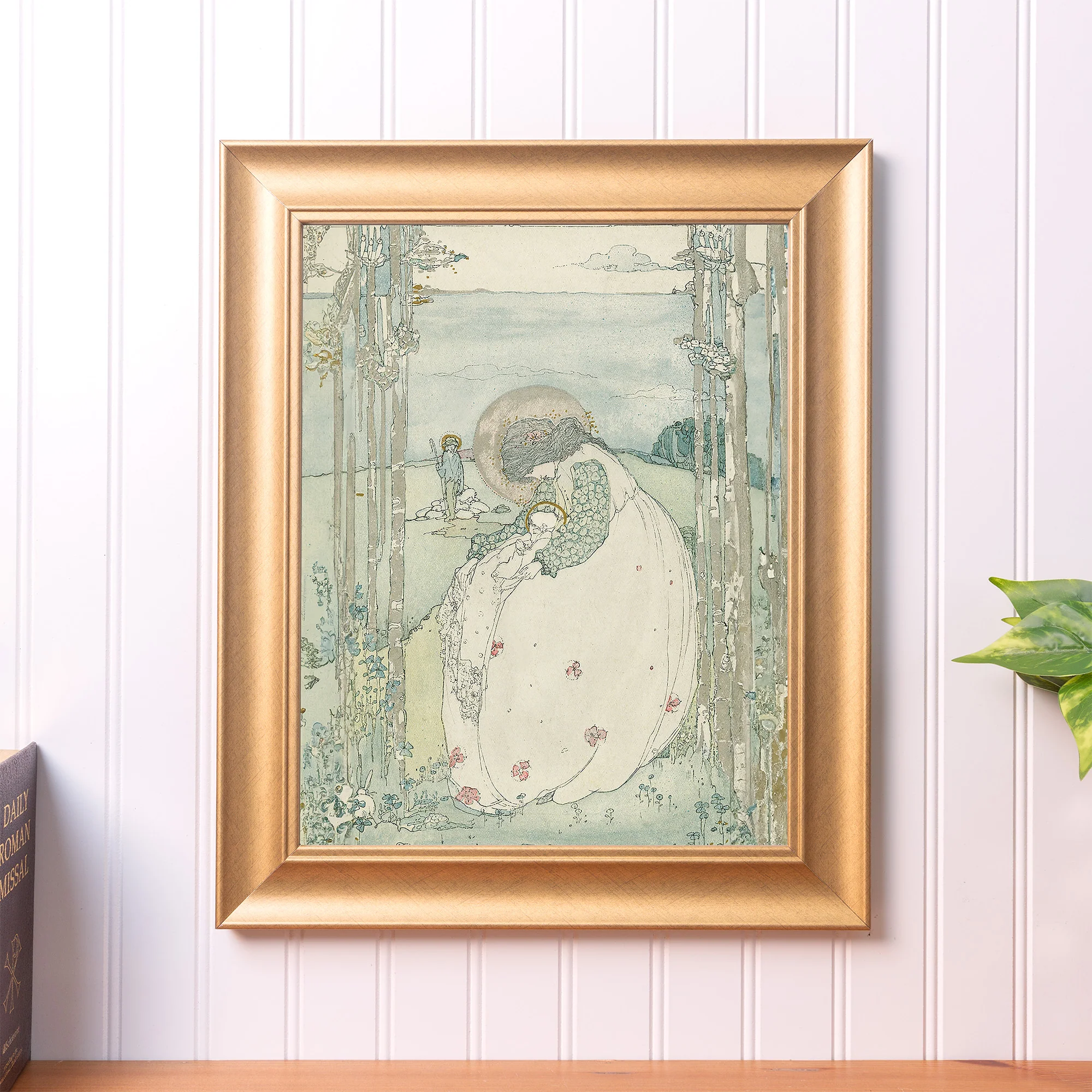 Madonna & Child Gold Framed Print - Multiple Sizes - Image 4