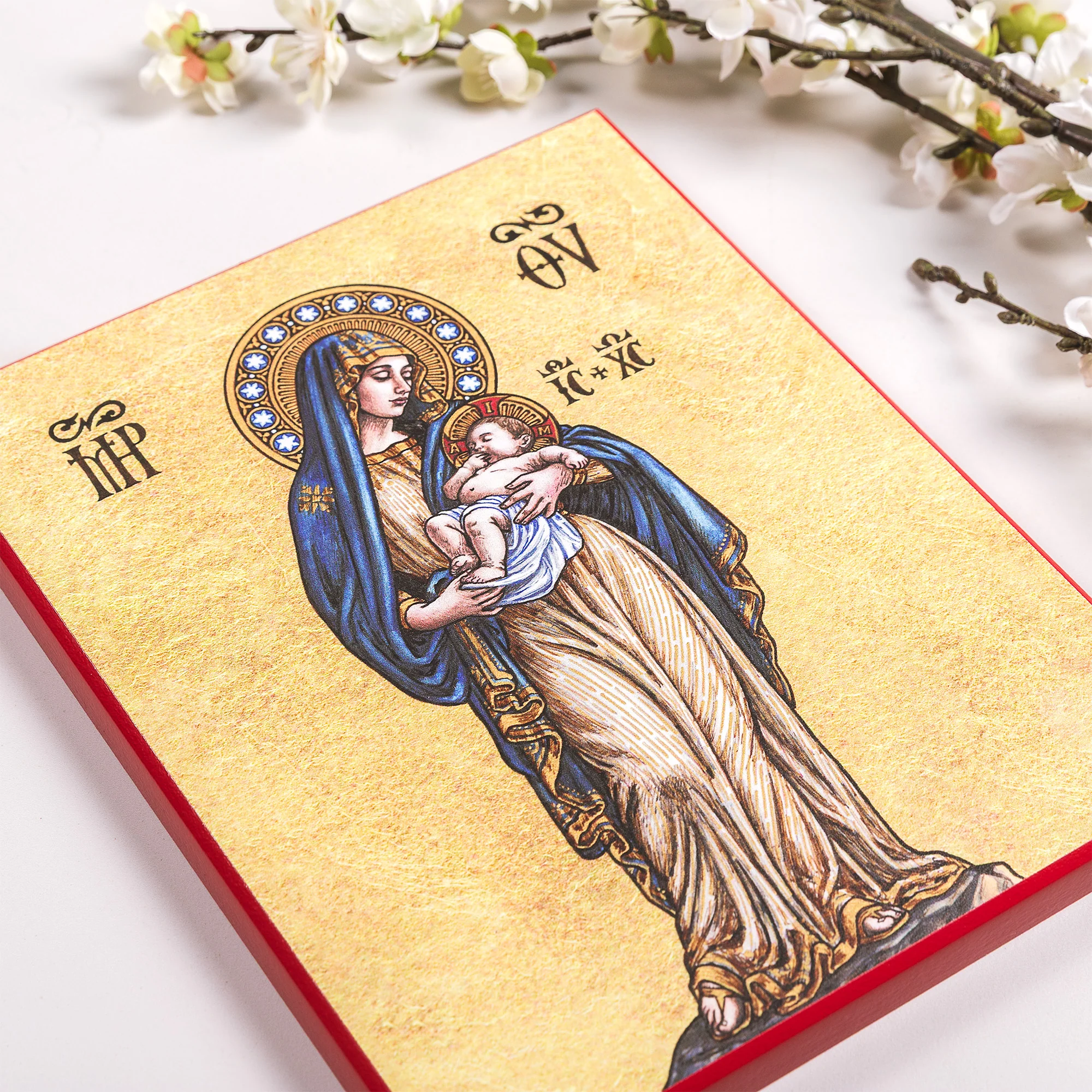 Madonna & Child Modern Icon Plaque - 8" x 10" - Image 4