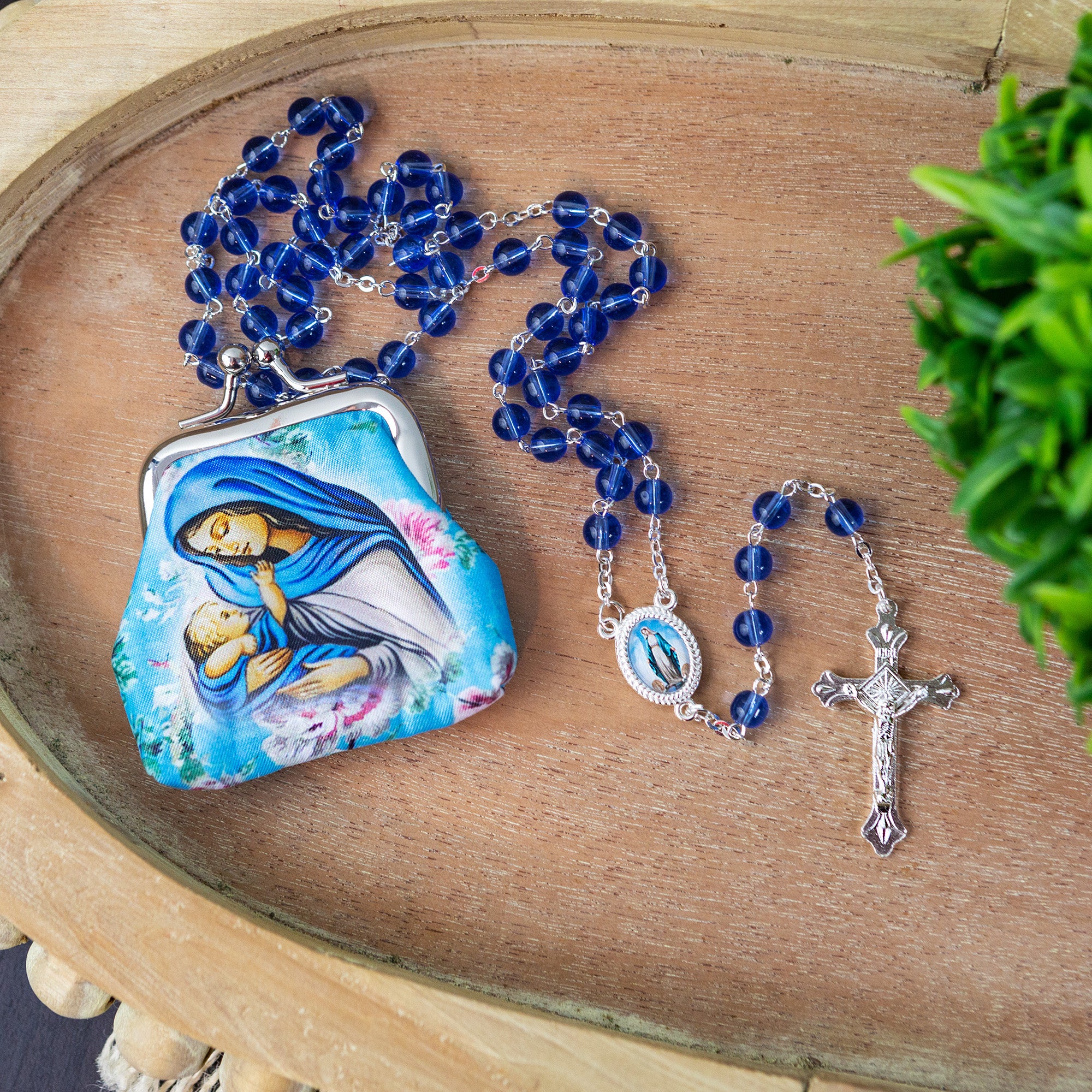 Madonna & Child Purse and Rosary Set - Image 3