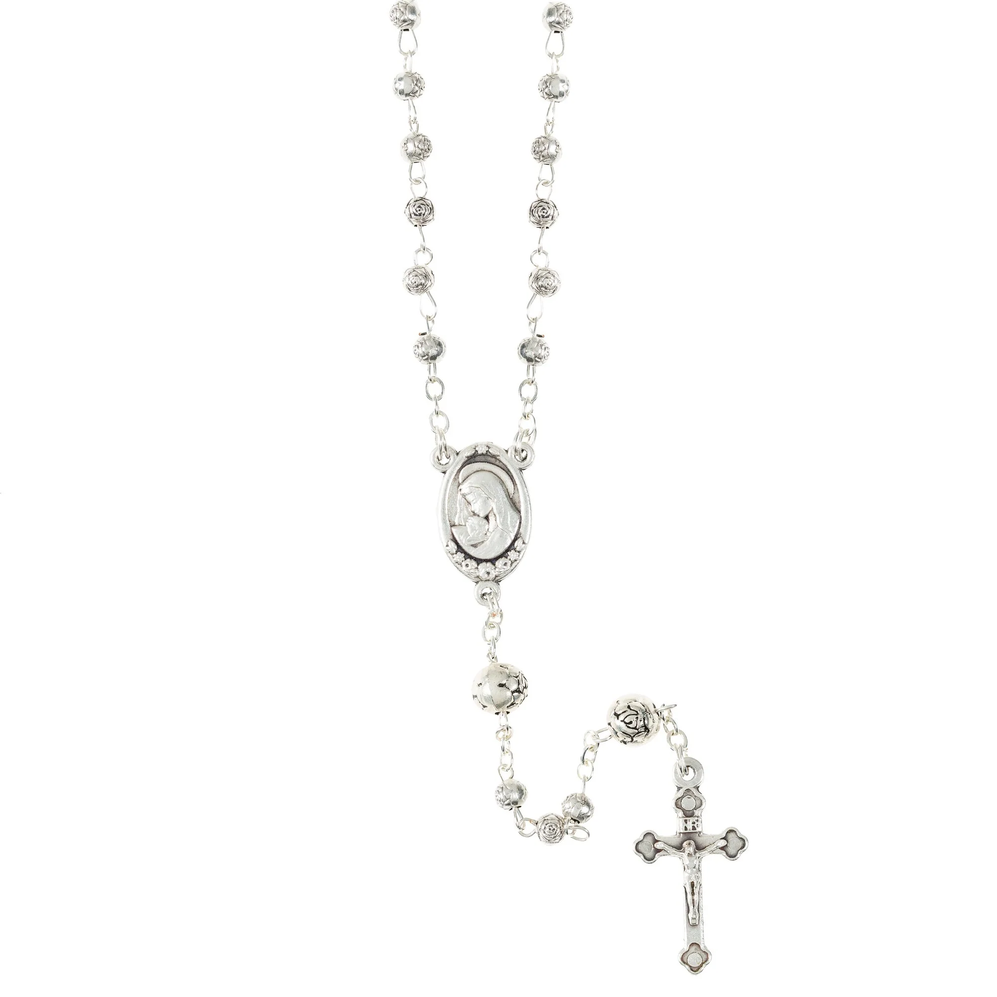 Madonna & Child Rosary Holder & Rosebud Rosary - Image 2