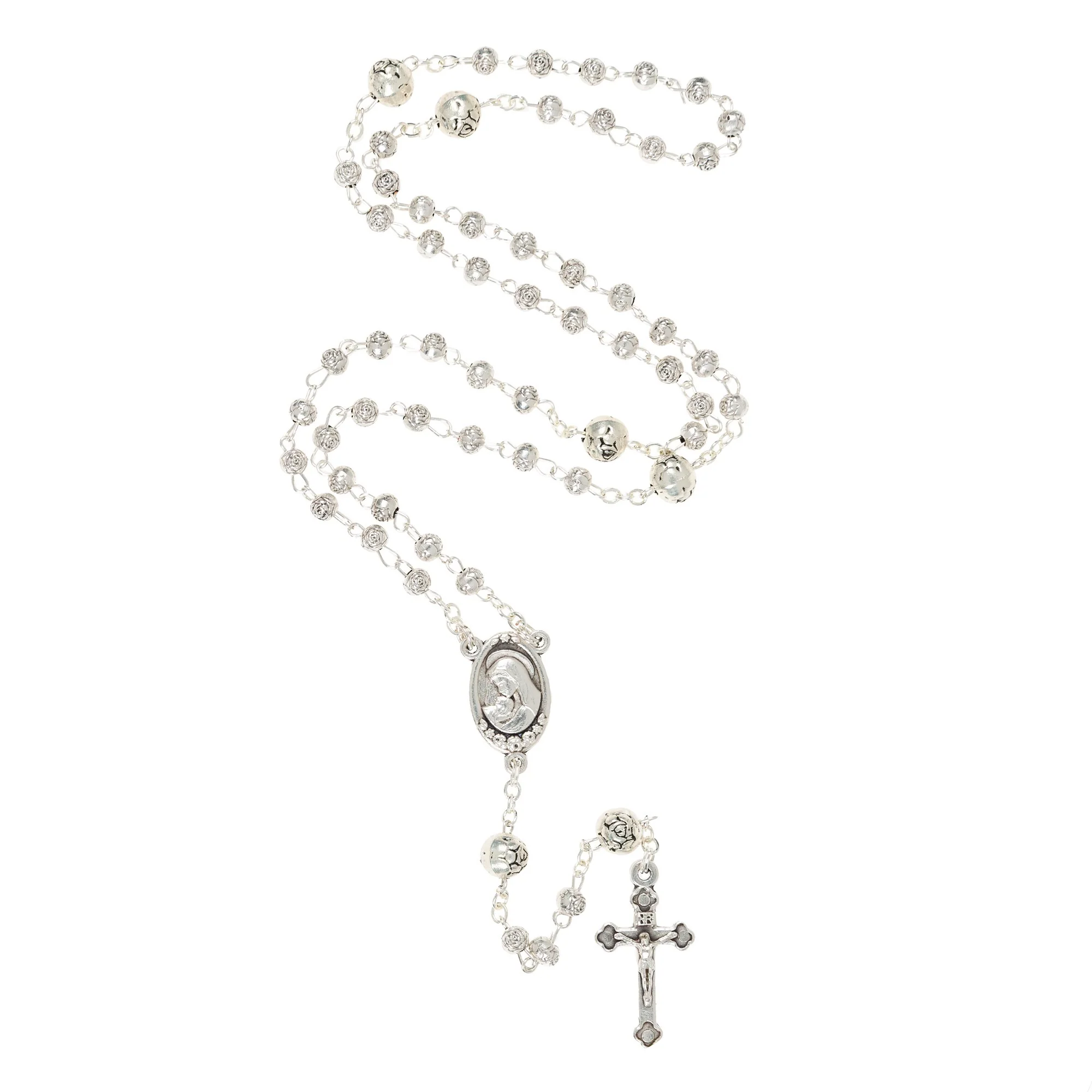 Madonna & Child Rosary Holder & Rosebud Rosary - Image 3