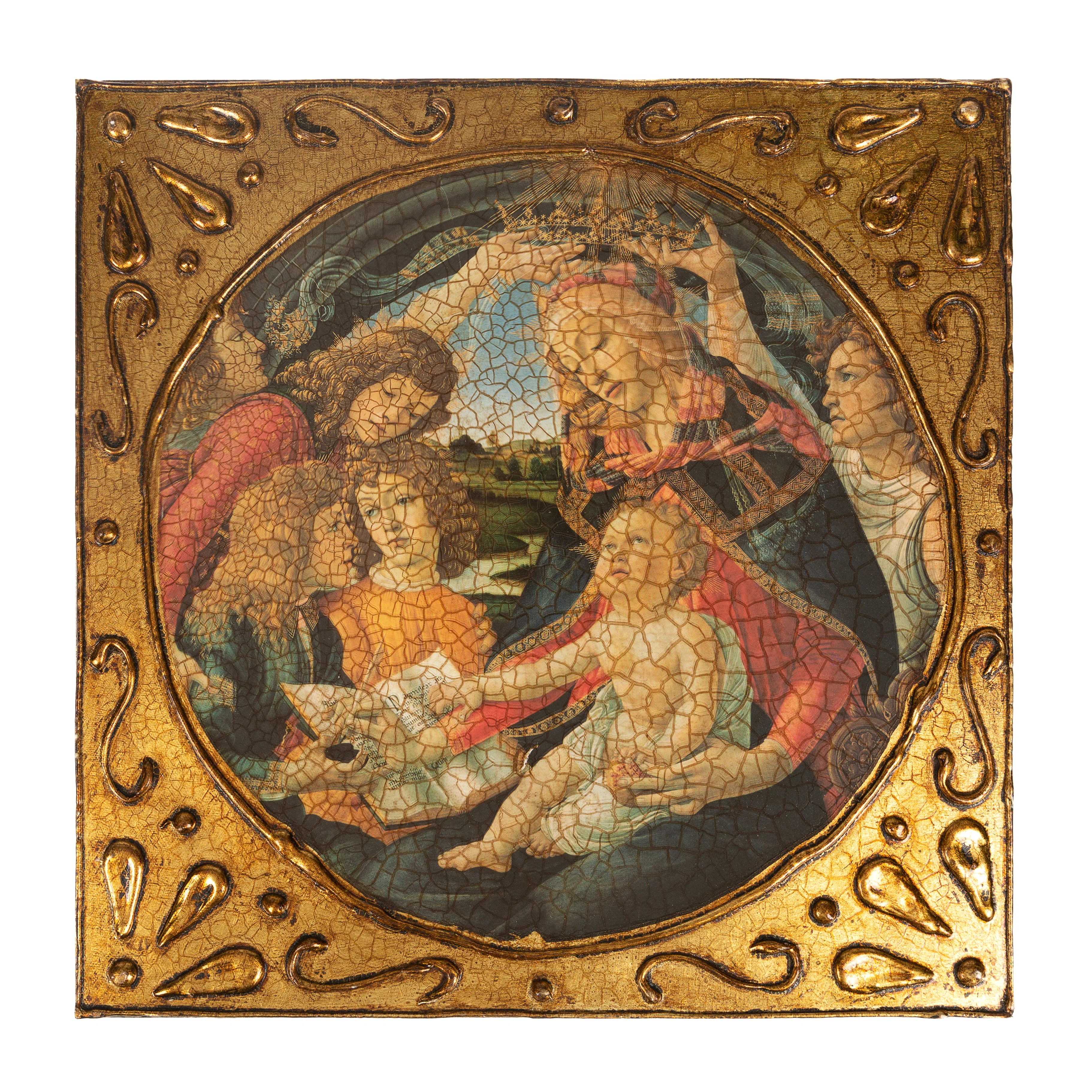 Madonna of the Magnificat Florentine Plaque - 12" - Image 2