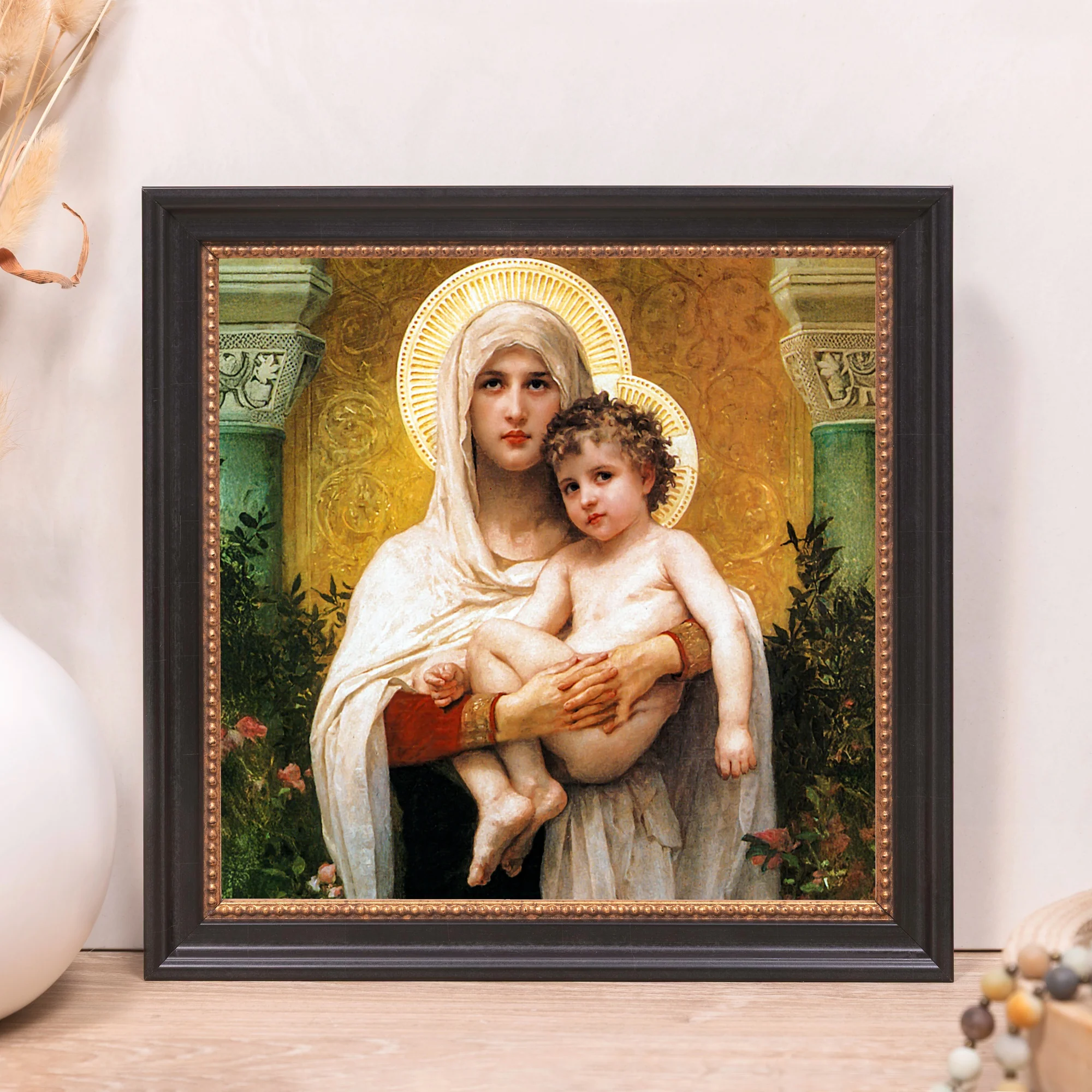 Madonna of the Roses Framed Canvas - Sacred Mini Collection - Image 11