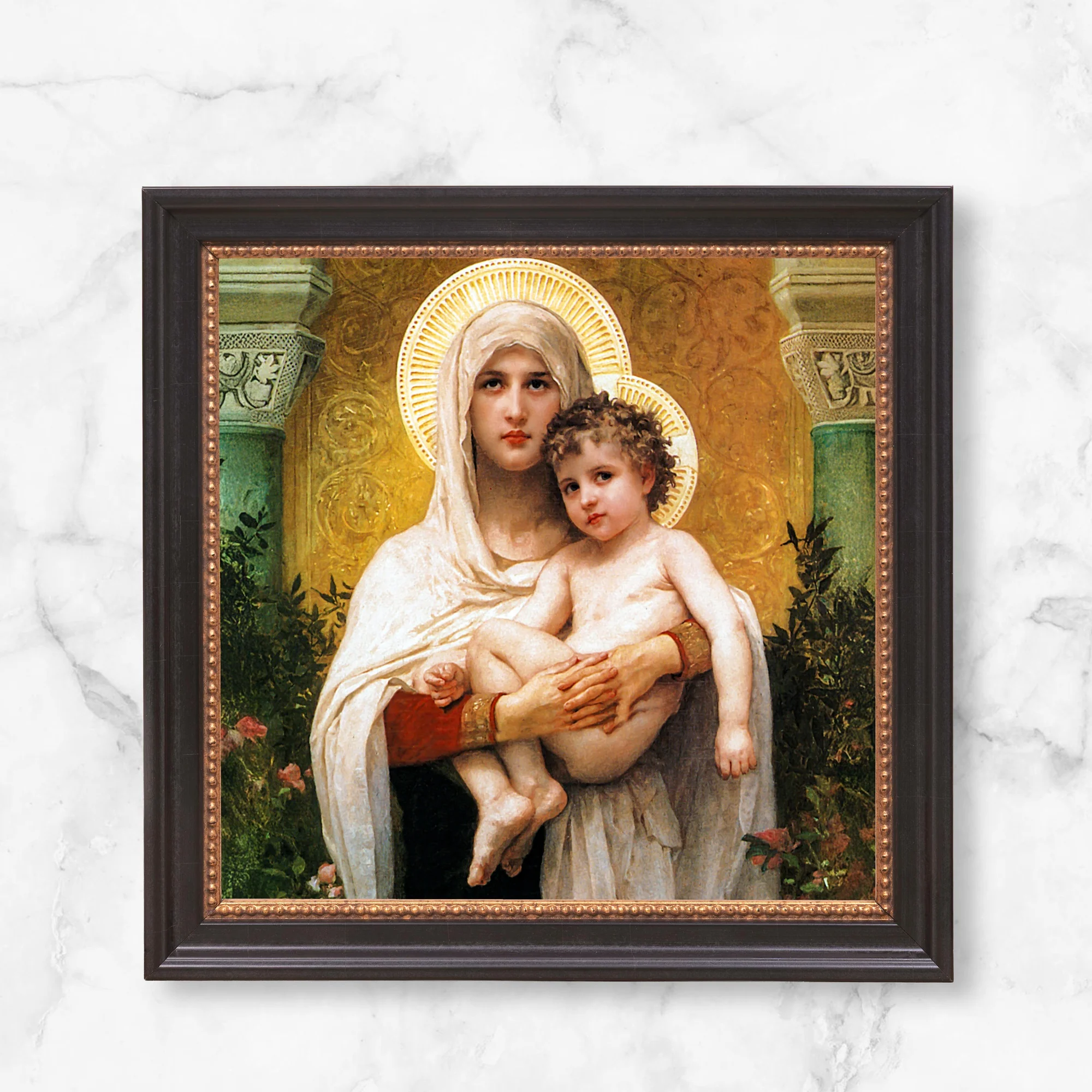 Madonna of the Roses Framed Canvas - Sacred Mini Collection - Image 12