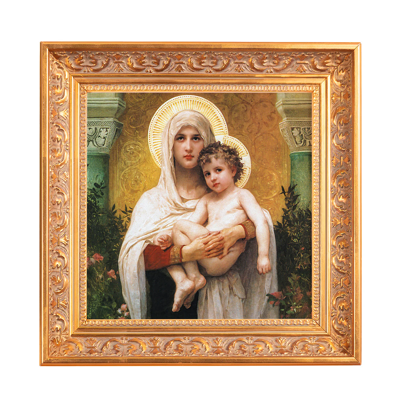 Madonna of the Roses Framed Canvas - Sacred Mini Collection - Image 3