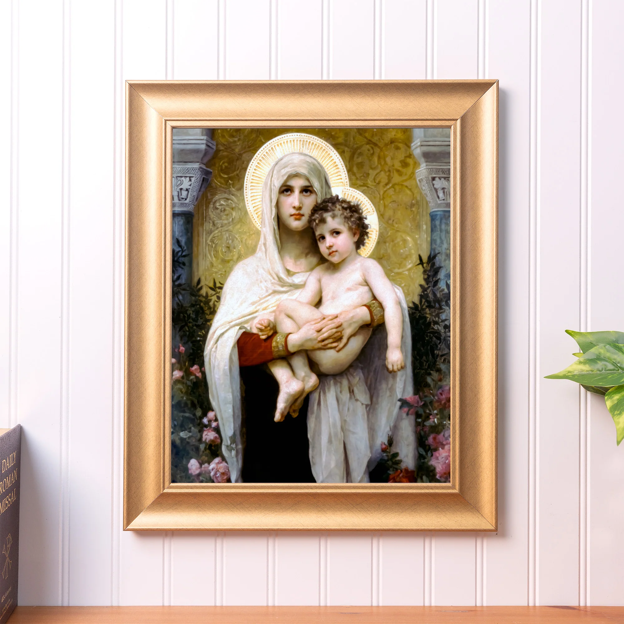 Madonna of the Roses Gold Framed Print - Multiple Sizes - Image 2