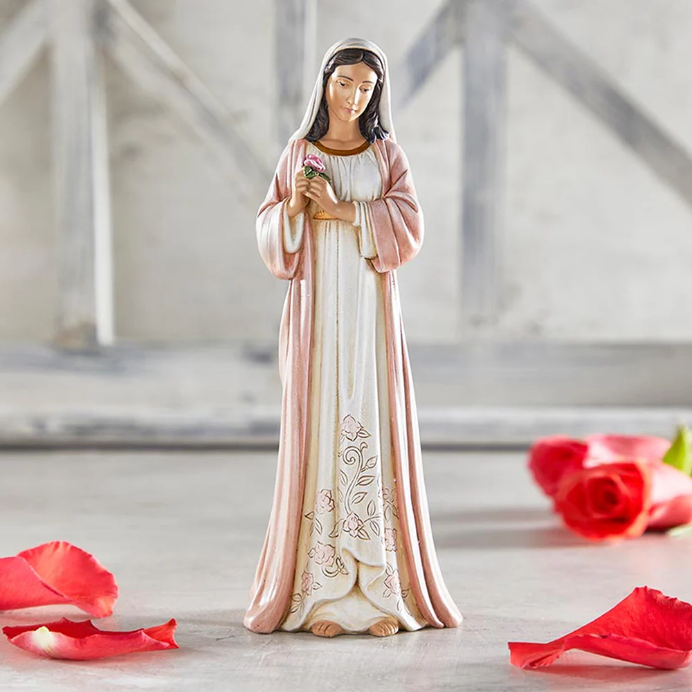 Madonna of the Roses Statue - 8.25" - Image 3