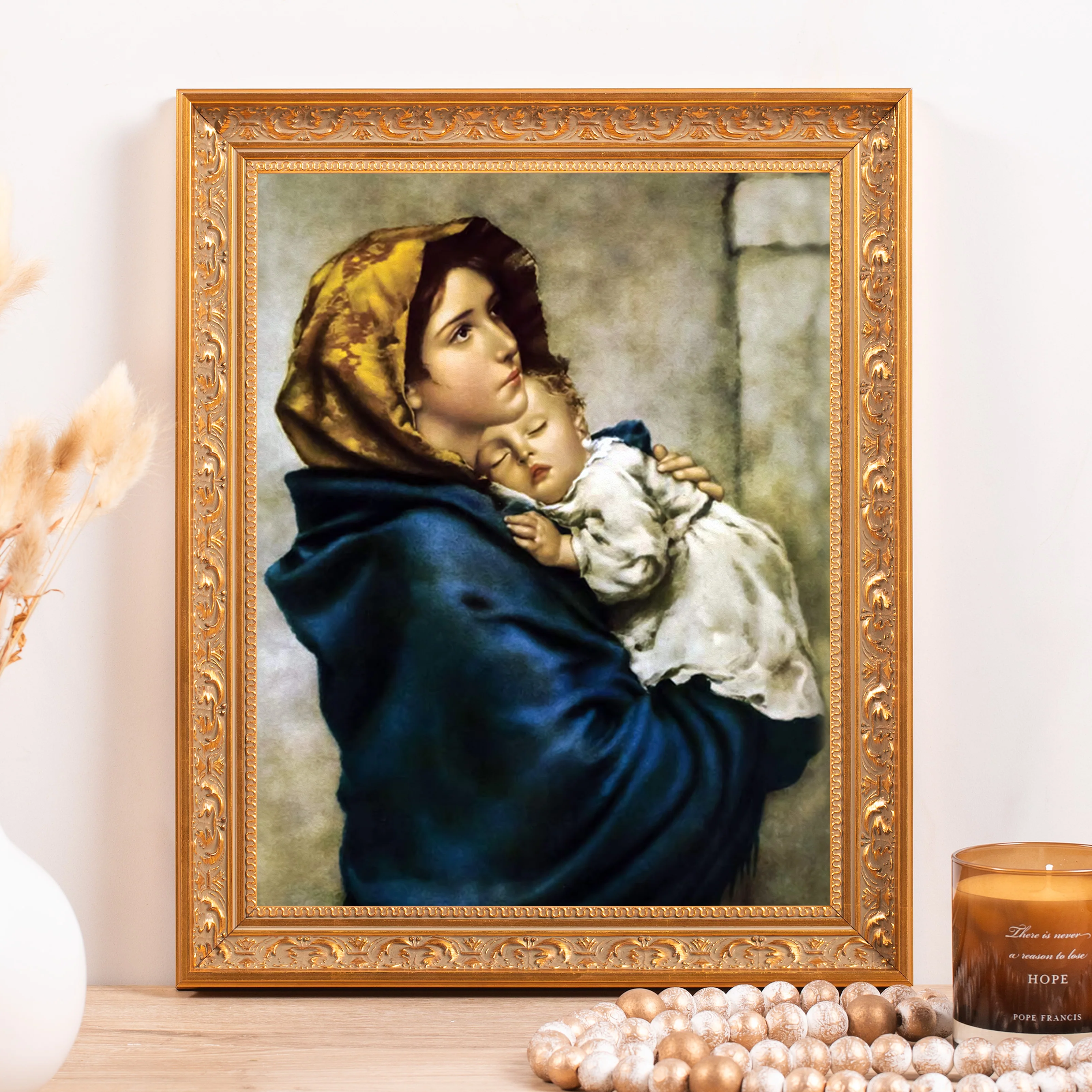 Madonna of the Streets Framed Canvas - Sacred Classics Collection