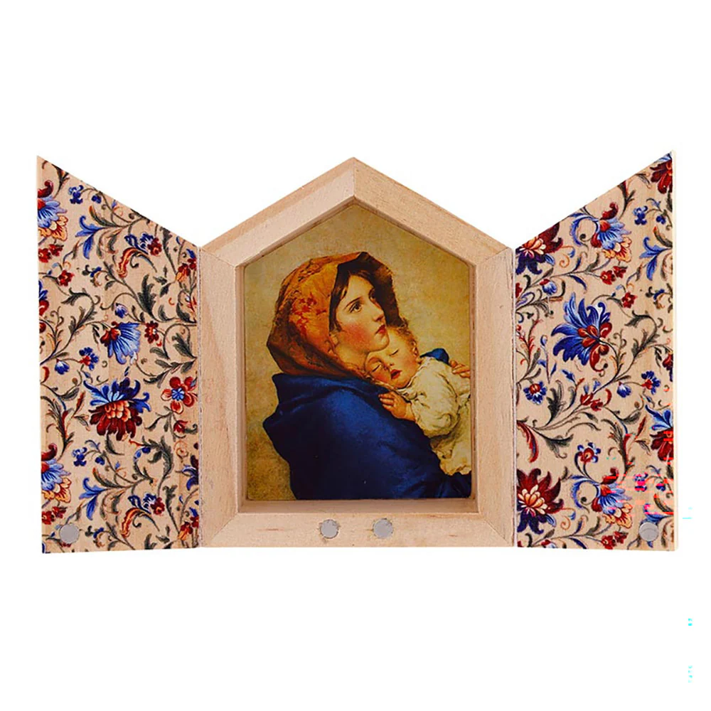 Madonna of the Streets Miniature Wooden Triptych