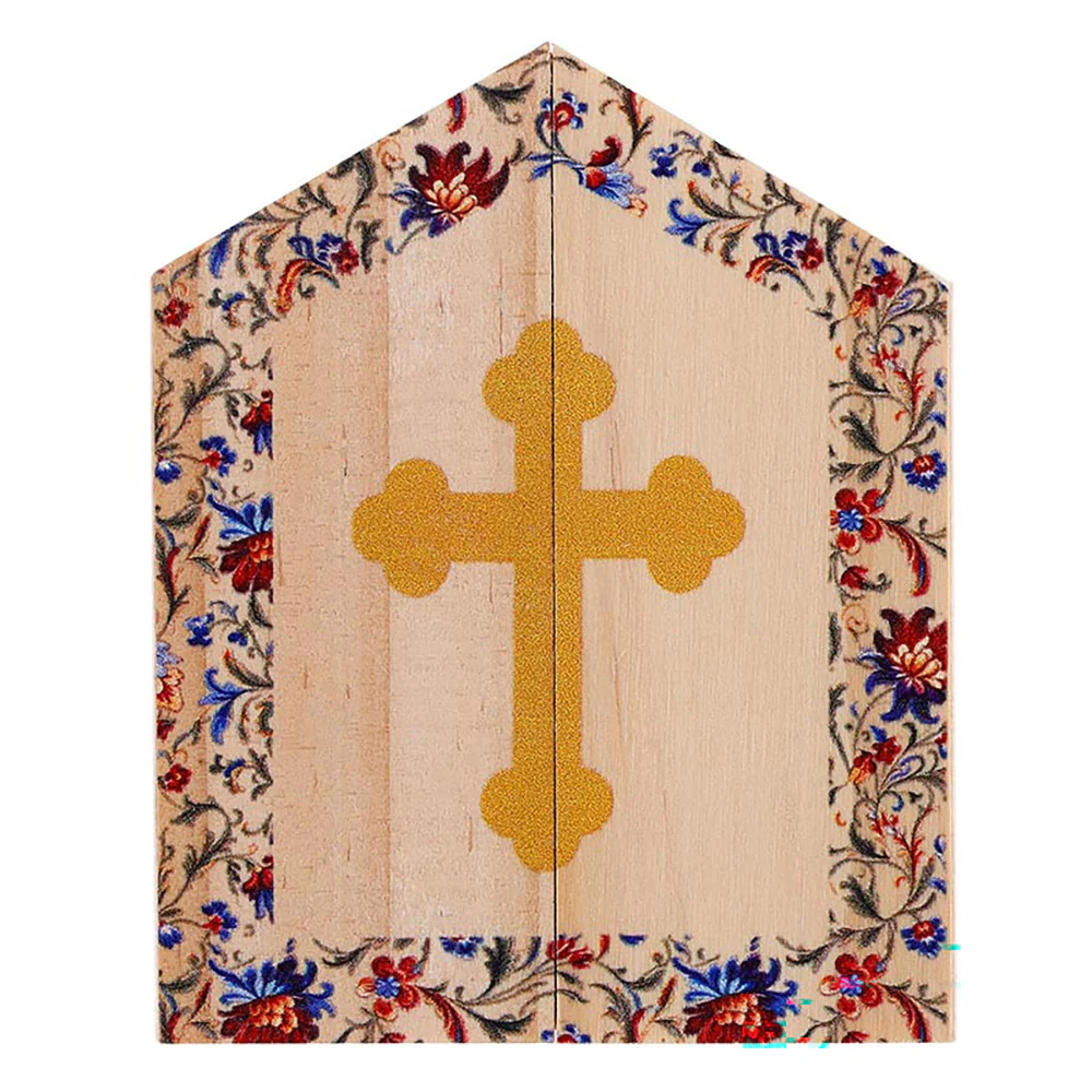 Madonna of the Streets Miniature Wooden Triptych - Image 2