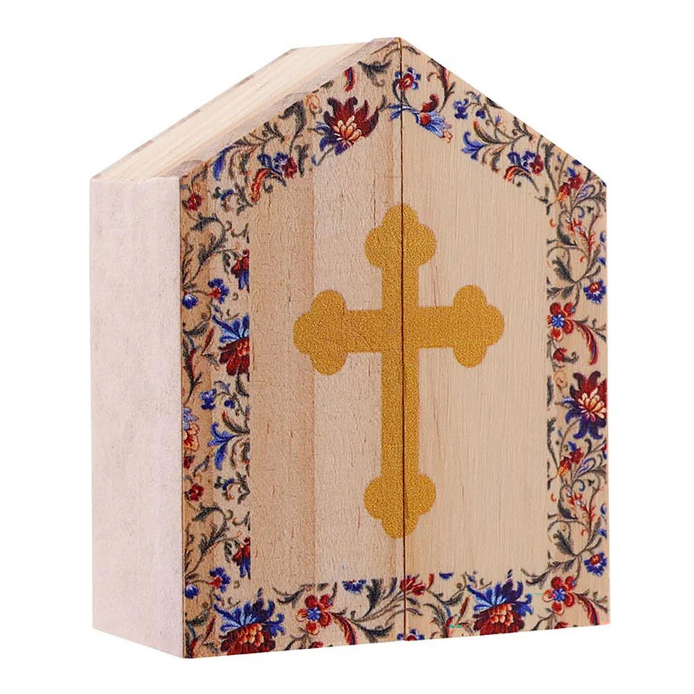 Madonna of the Streets Miniature Wooden Triptych - Image 4