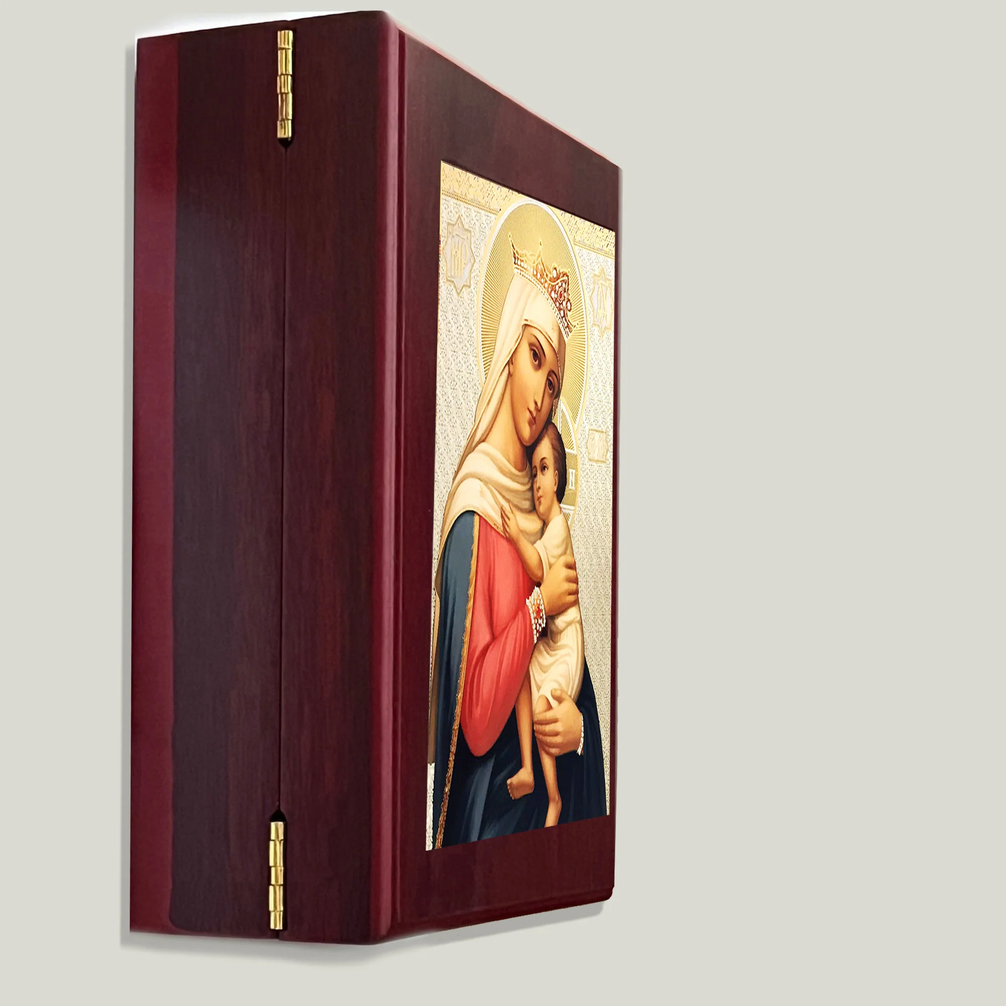Madonna Queen of Hope Icon Ornate Rosary Box - Image 4
