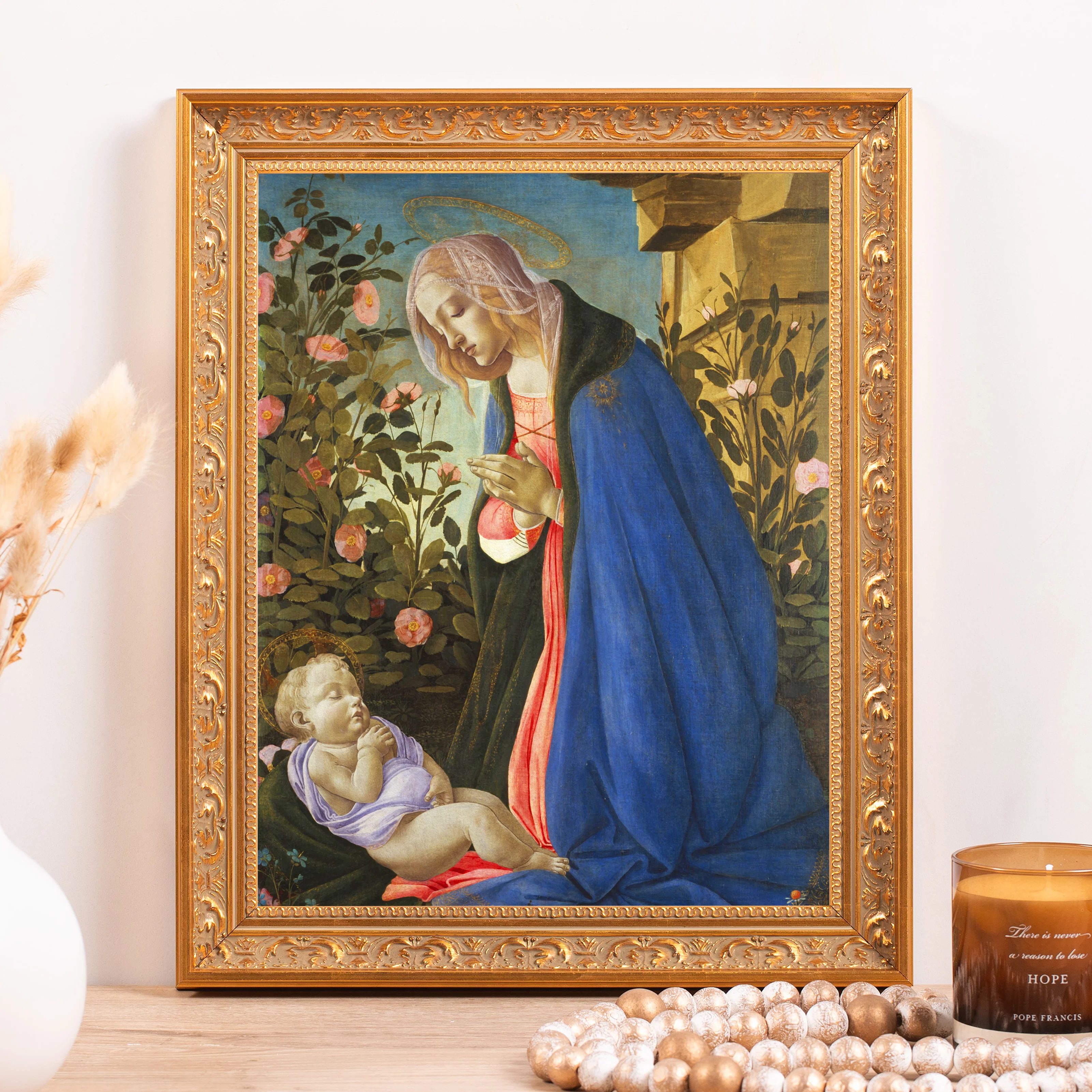 Madonna & the Sleeping Christ Child Framed Canvas - Sacred Classics Collection - Image 2