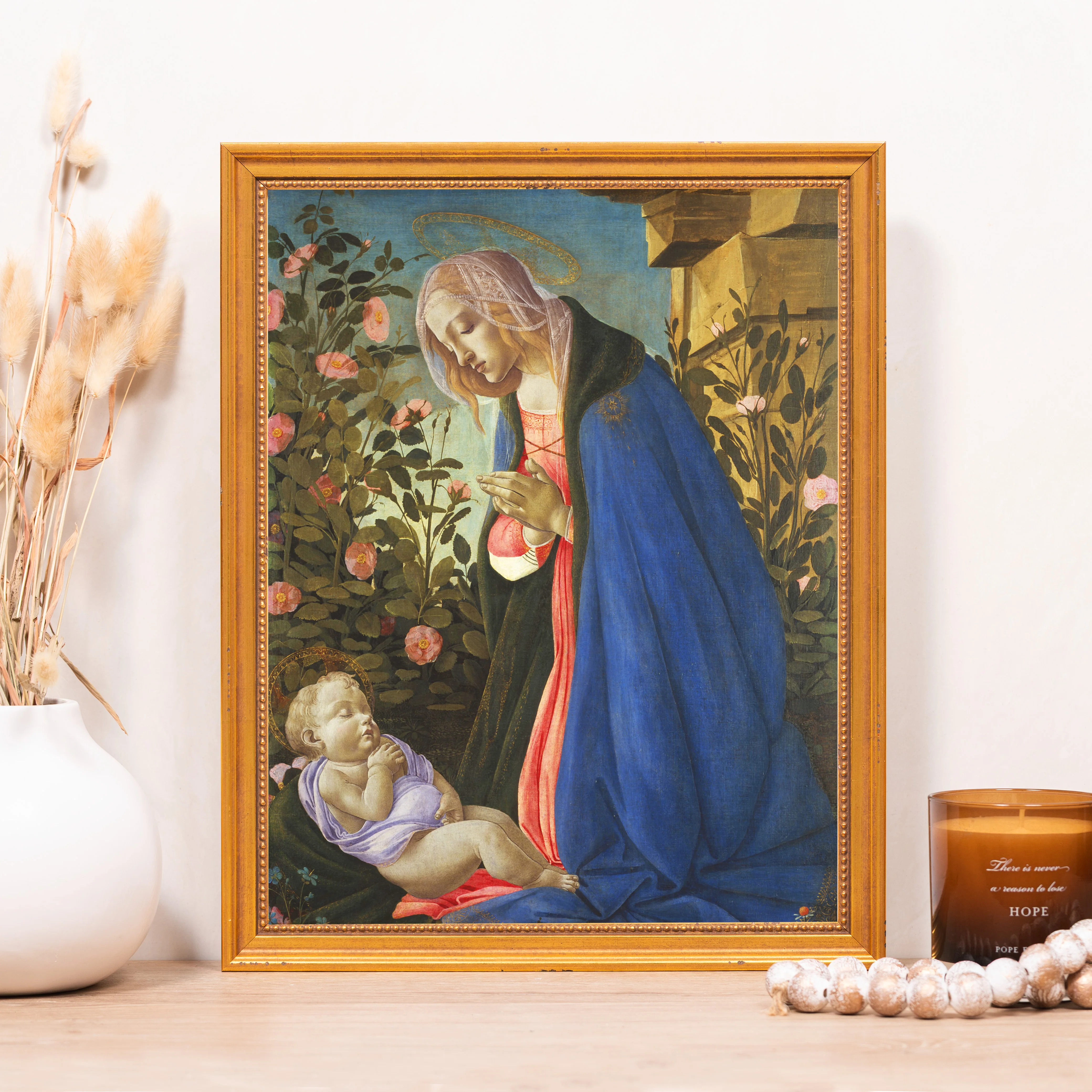 Madonna & the Sleeping Christ Child Framed Canvas - Sacred Classics Collection - Image 5