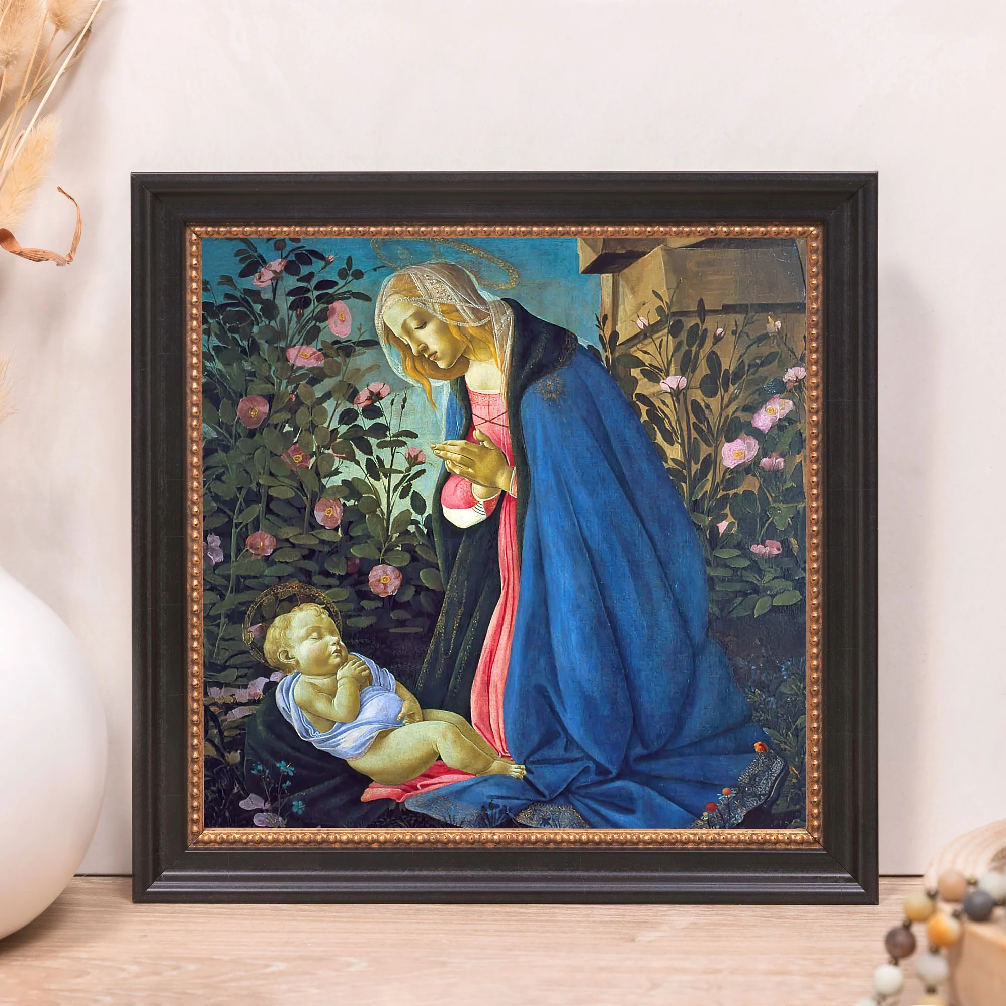 Madonna & the Sleeping Christ Child Framed Canvas - Sacred Mini Collection - Image 11