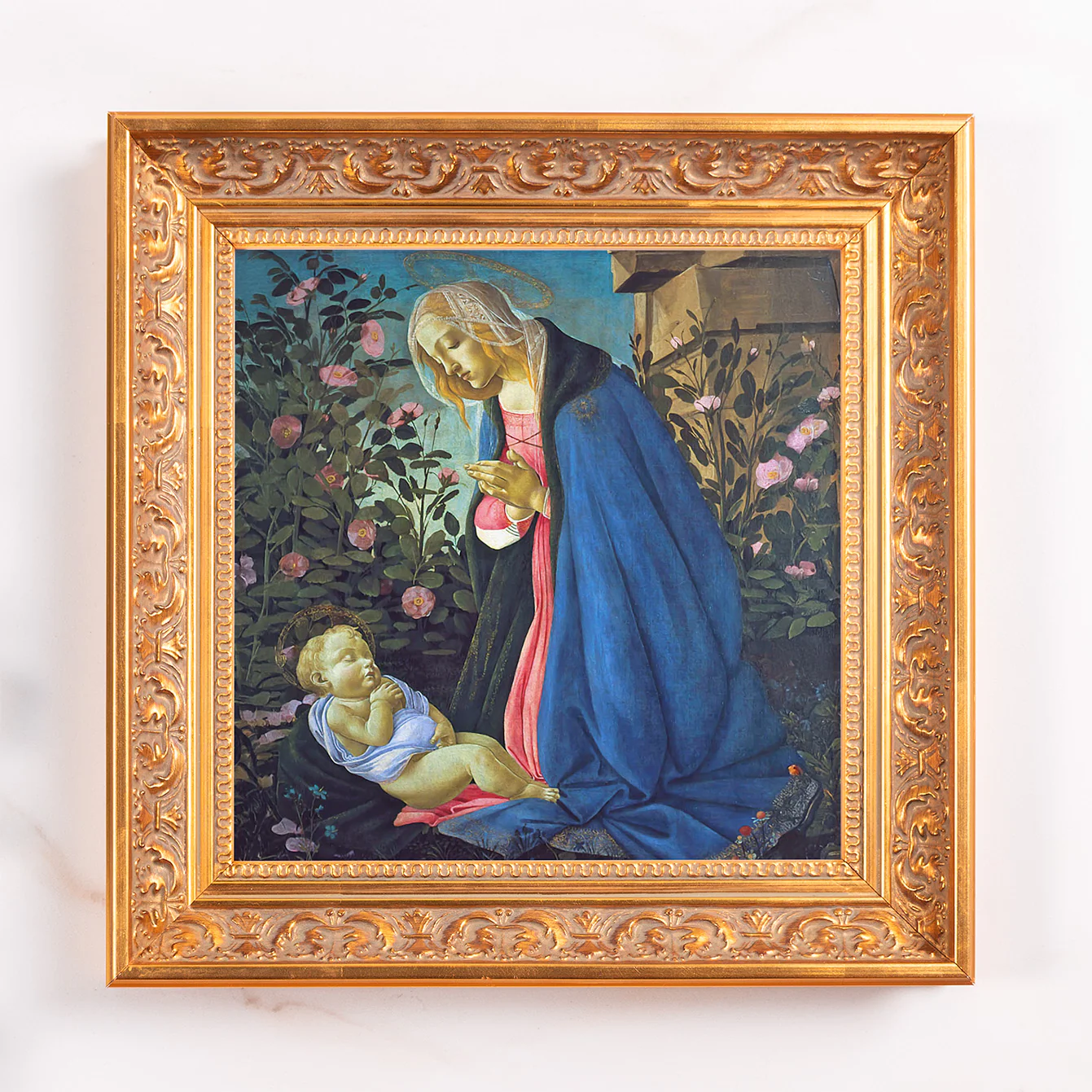Madonna & the Sleeping Christ Child Framed Canvas - Sacred Mini Collection - Image 2