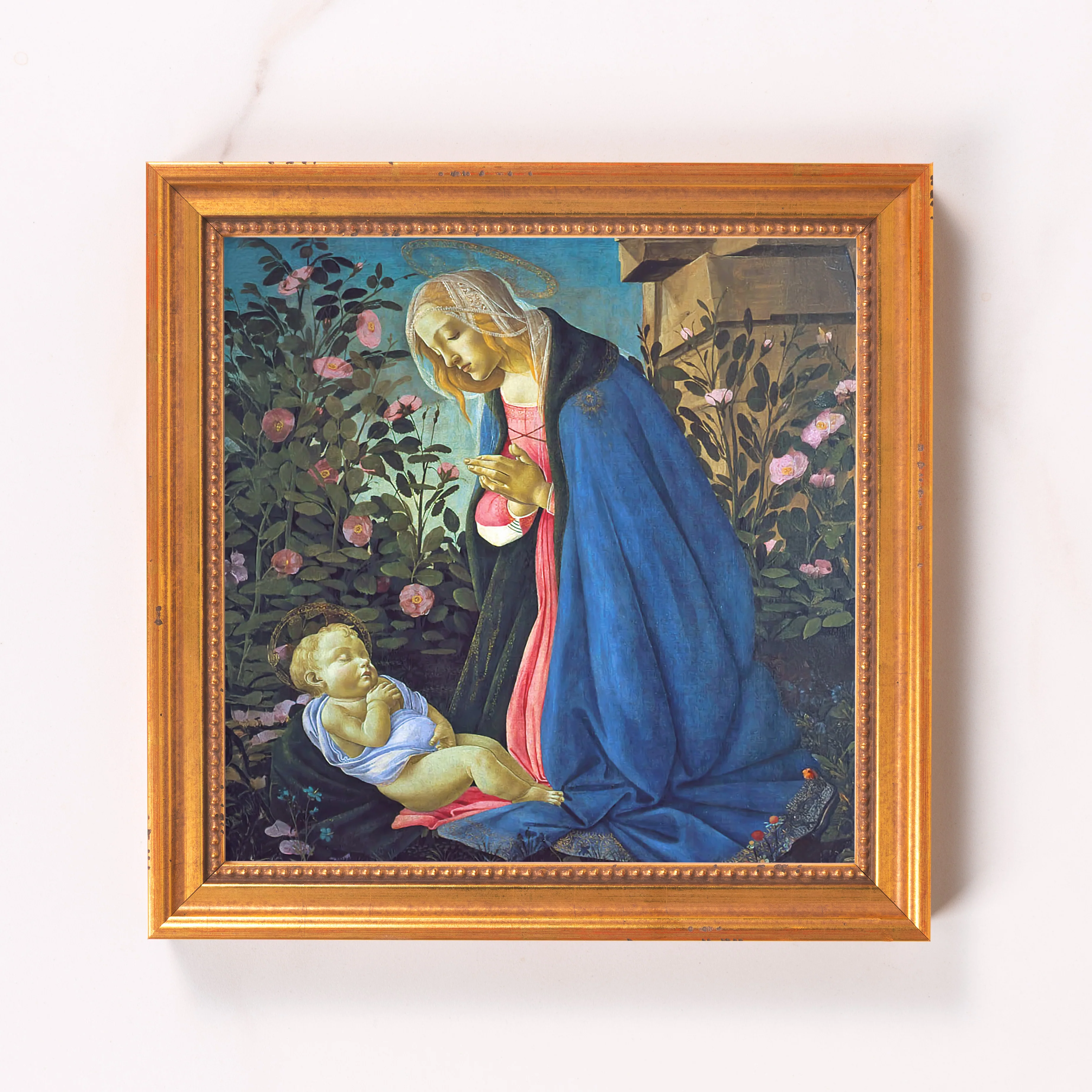 Madonna & the Sleeping Christ Child Framed Canvas - Sacred Mini Collection - Image 6