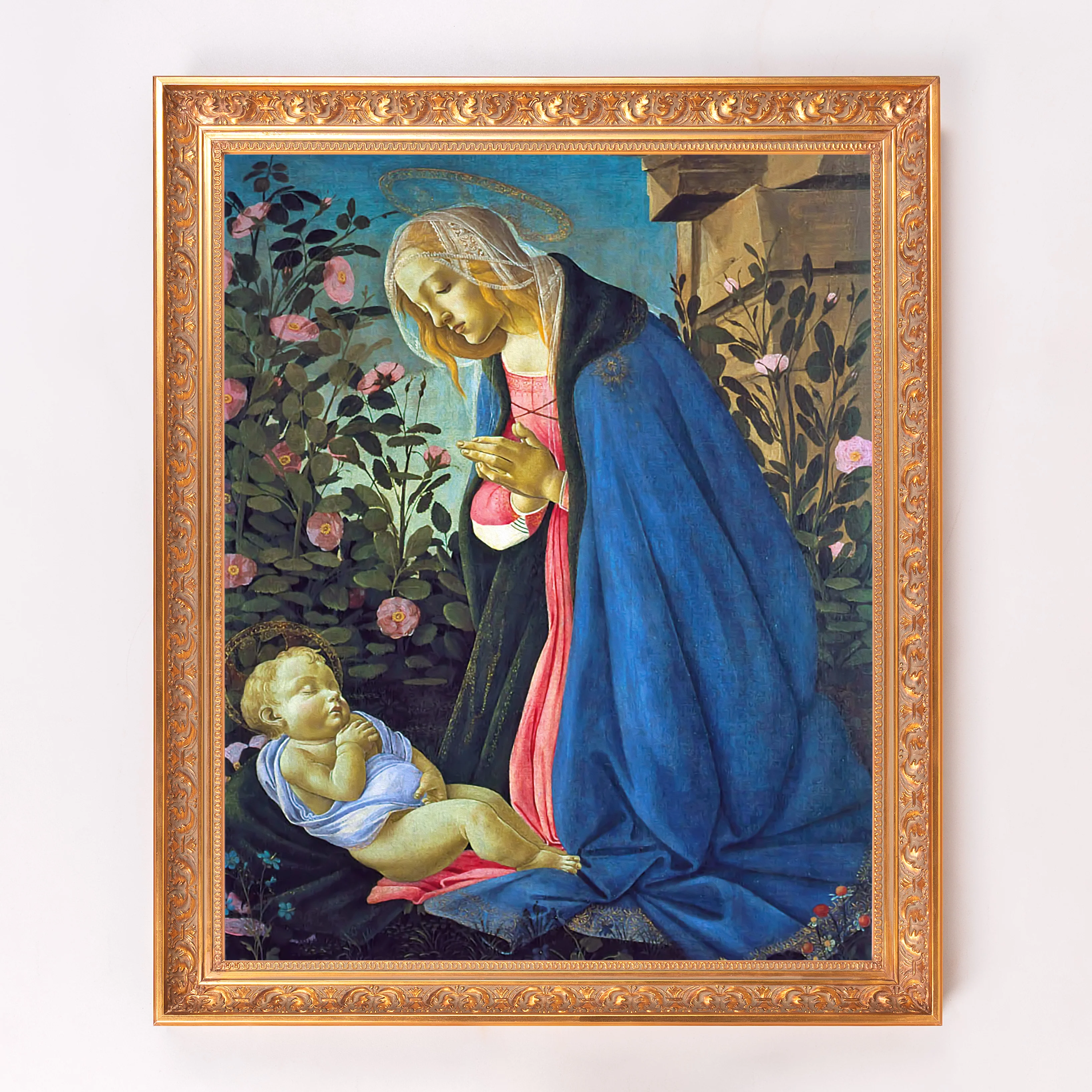 Madonna & the Sleeping Christ Child Framed Canvas - Sacred Signature Collection