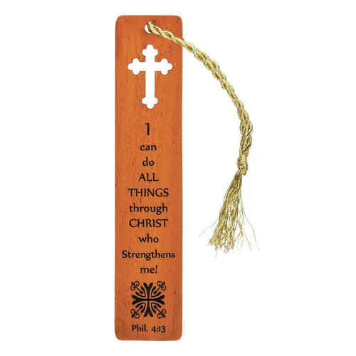 Mahogany Cross Bookmark